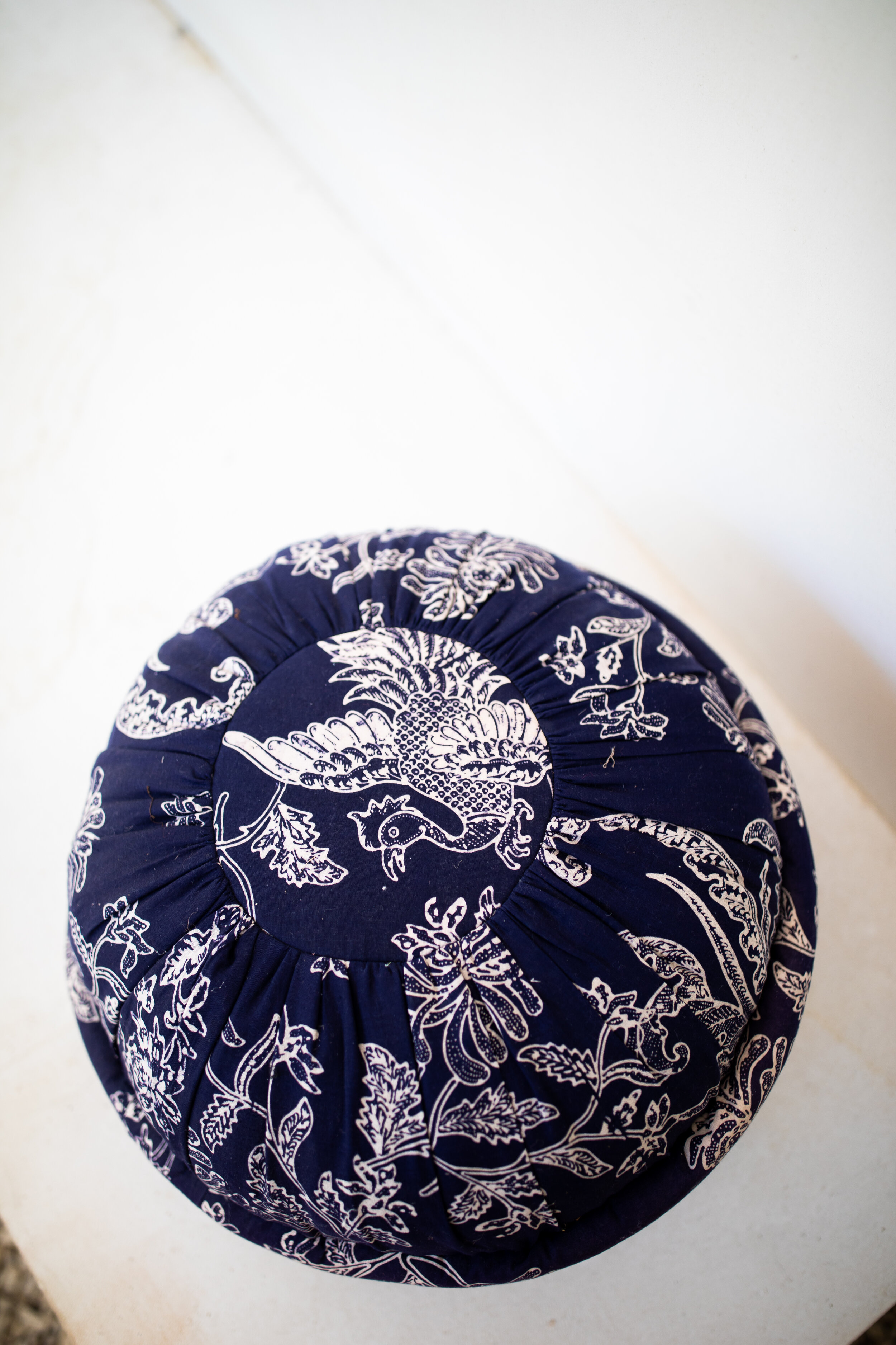 AUTHENTIC BATIK PRINT ROUND MEDITATION PILLOW 