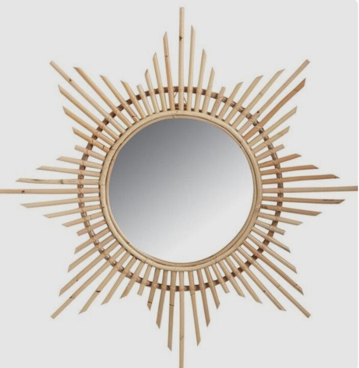 RATTAN STAR MIRROR 