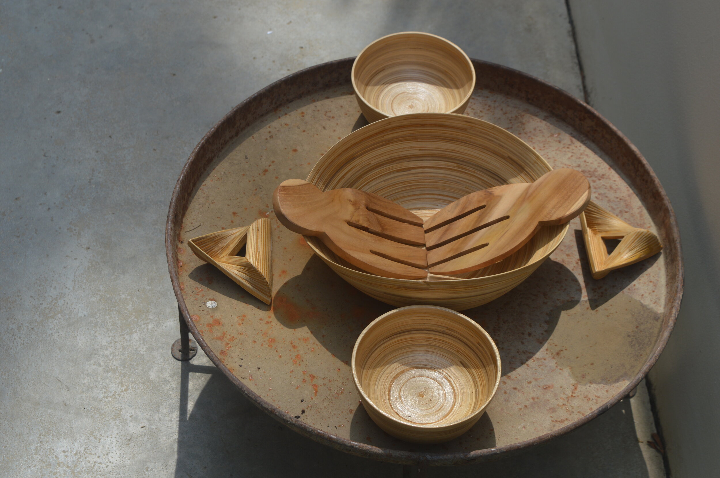 SPUN BAMBOO INDIVIDUAL SERVING BOWL
