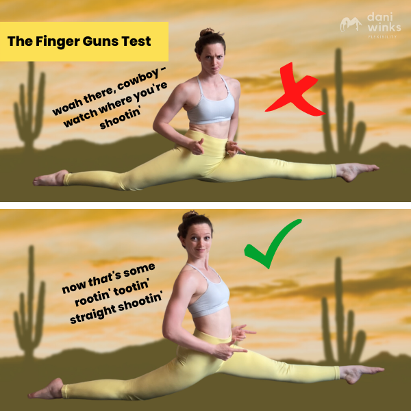 How to Tell if Your Split is “Square” (the “Butt Cheek Test” and More!) —  Dani Winks Flexibility