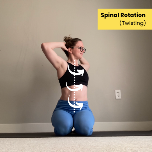 Spine lumbar twist stretch 