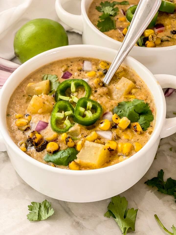 Vegan Corn Chowder with a Kick