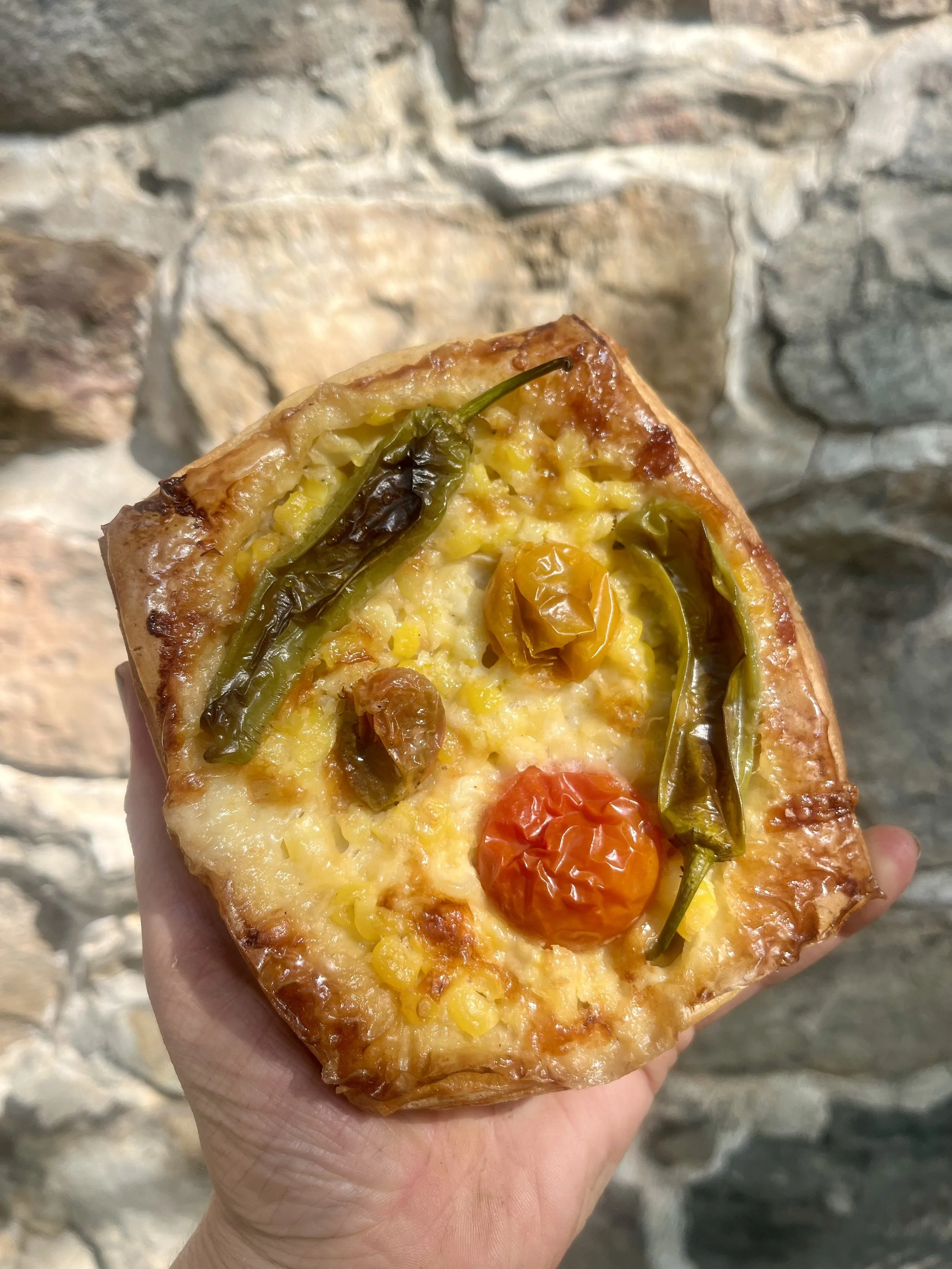 Shishito Pepper, Corn & Jalapeño Popper Croissant