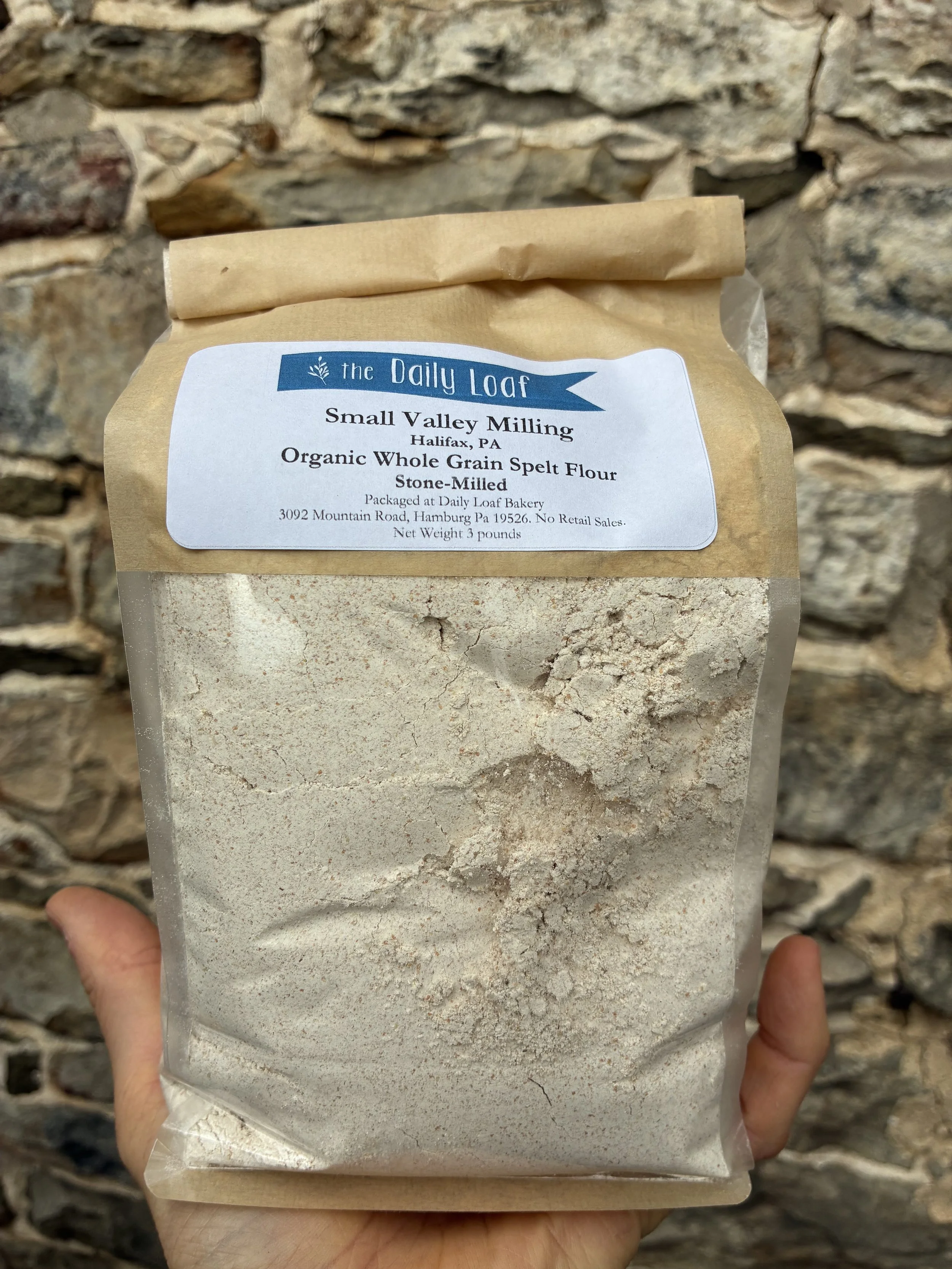 Small Valley Milling Organic Stone Milled Whole Spelt Flour - 3 pounds