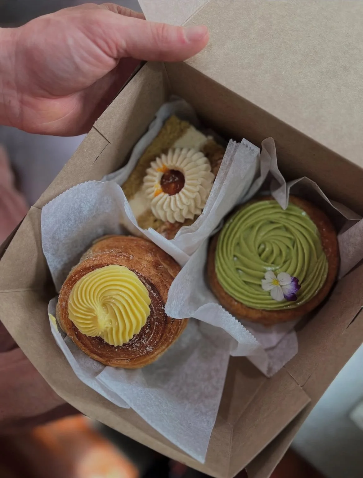 Mango Lemon Curd and Vanilla Cream Cruffin