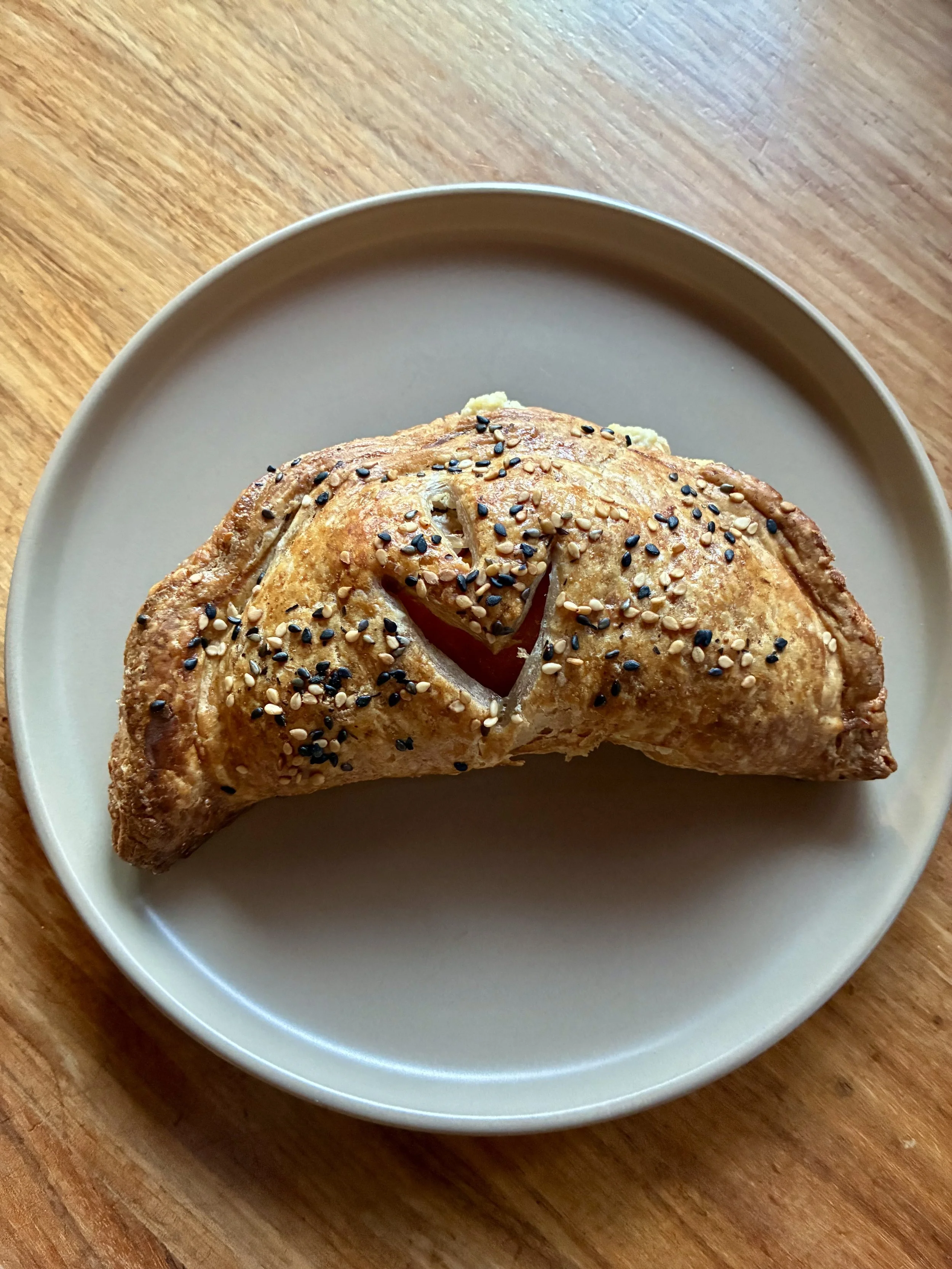 Sesame,Butternut Squash, Chickpea and Goat Cheese Puff Pastry