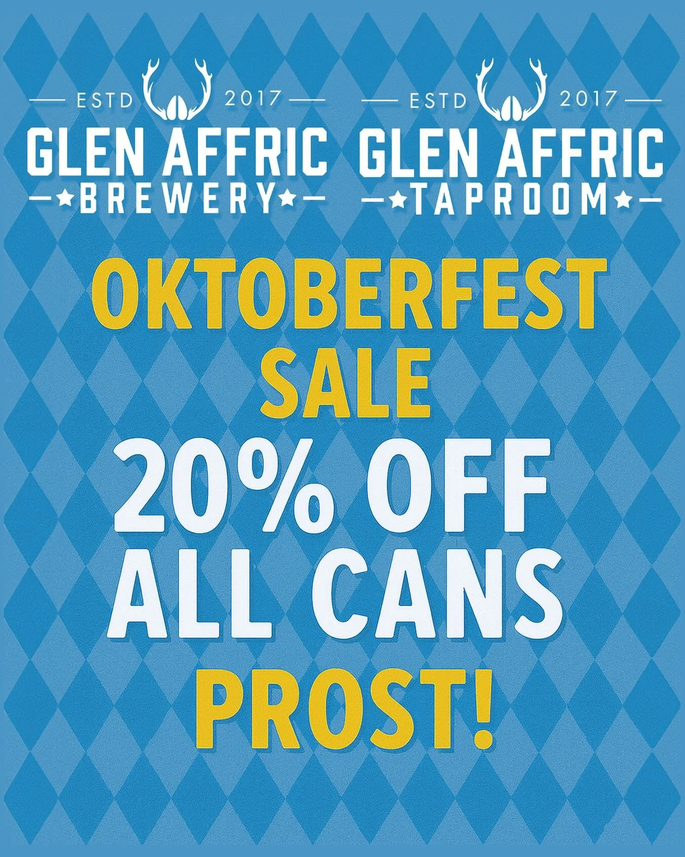 🍺Oktoberfest is here &ndash; and we&rsquo;re celebrating BIG!

Until 11:59pm on Sunday 5th October, enjoy 20% off ALL cans &ndash; online and in our taproom

Stock up on your favourites, try something new, or grab a mixed pack for the ultimate Oktob