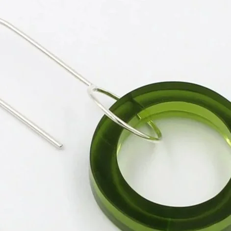 Earrings EAS Green Round