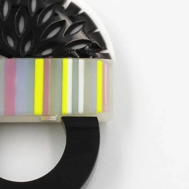 Brooch 034 Black and White