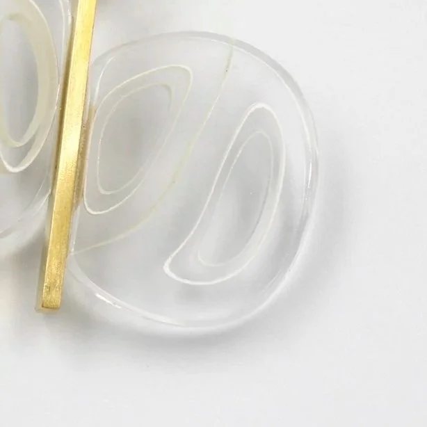 Brooch 045 Transparent and Red