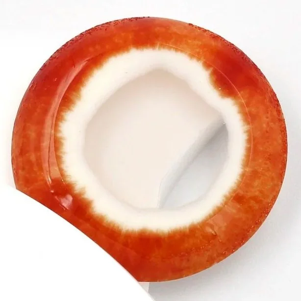 Brooch 041 White and Orange