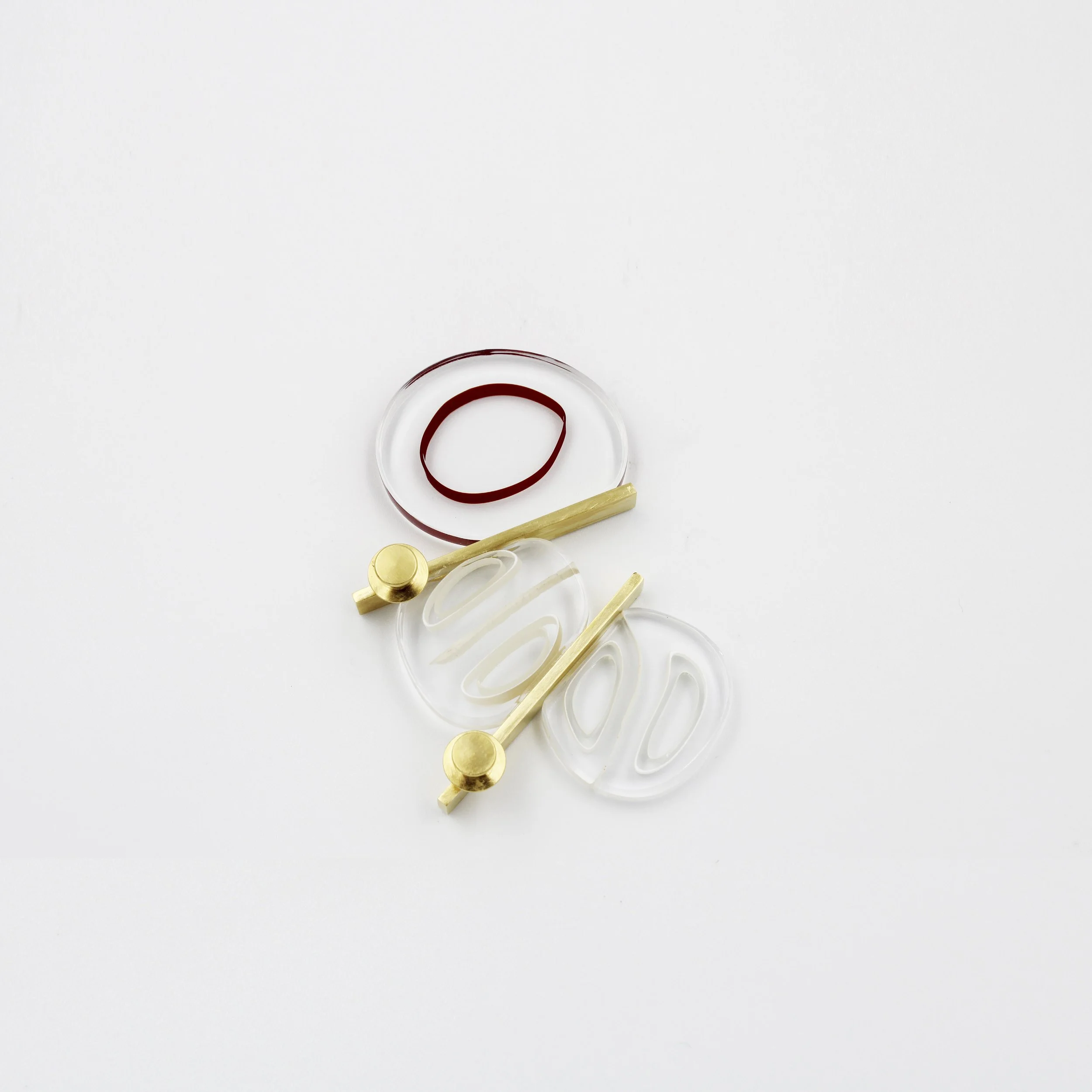 T-208 SHIFT 045 Broche Hot Worked Glass Transparente : Blanco : Rojo B.jpg