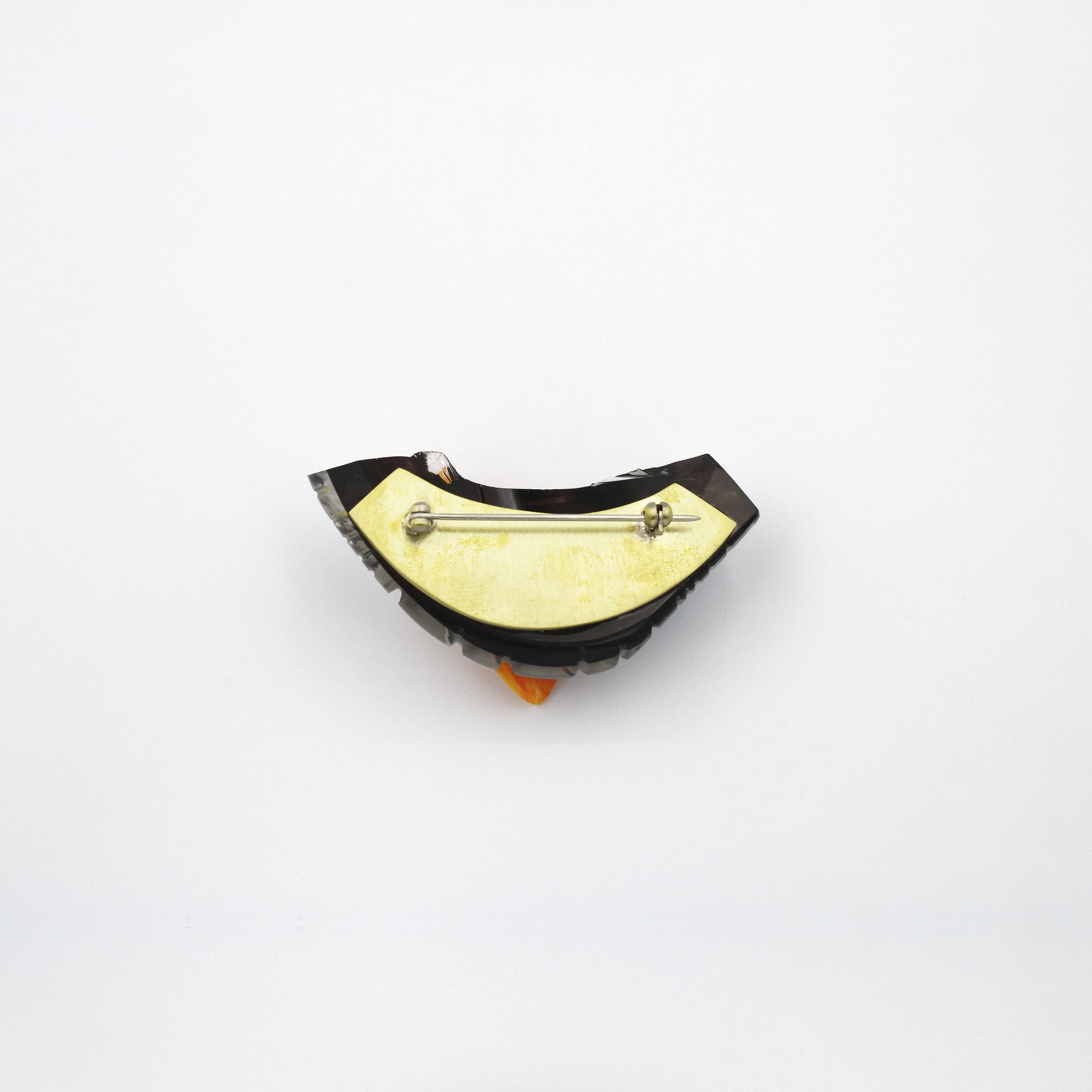T-201 SHIFT 038 Broche Blown Glass Naranja : Negro B.jpg