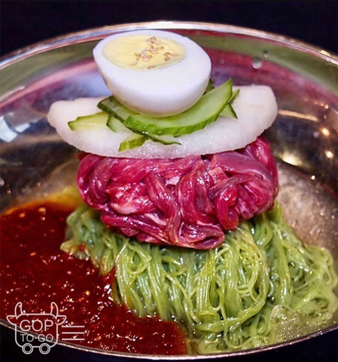 Beef Tartare Naeng Myeon and it&rsquo;s parents on the next to slides 🥰
-
Have you ever tried our twist on classic naeng myeon? 😛
-

👆Order on our website(link in bio)!
✅ Free delivery if you order $60 or more.