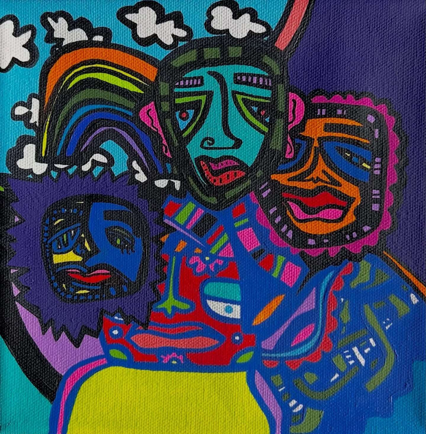 🌈🌧️💕✨I tried out doing line work with one of my fav colors right now:  cobalt blue &amp; I love it!🎨🦋☀️🌸