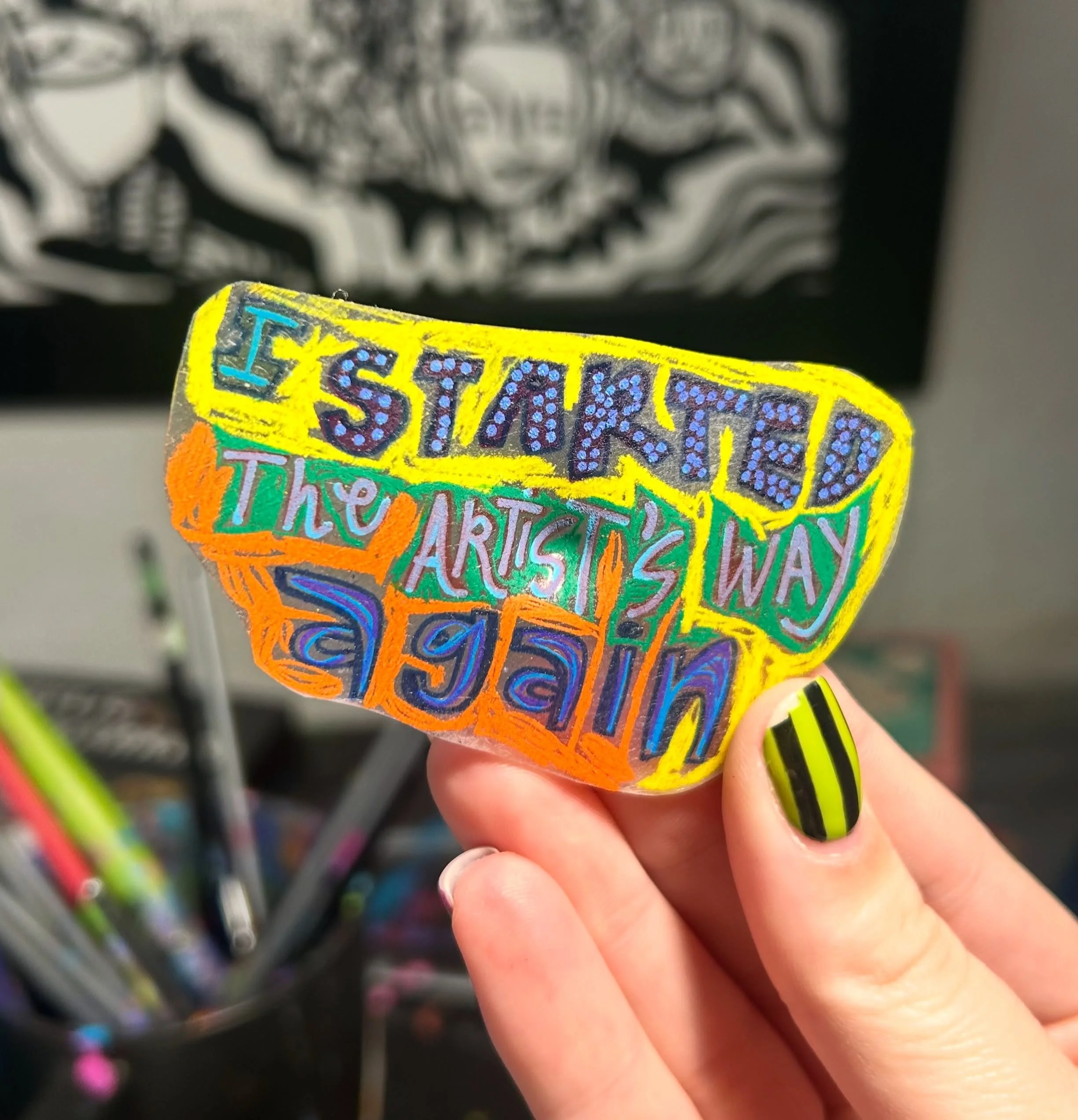 I started &ldquo;The Artist&rsquo;s Way&rdquo; AGAIN 🙄
.
.
I hope the 3rd times the charm because I really see where this could lead me. Have you ever finished it?! I know someone has to have. What encouraged you to keep going? Was it worth it? Any 