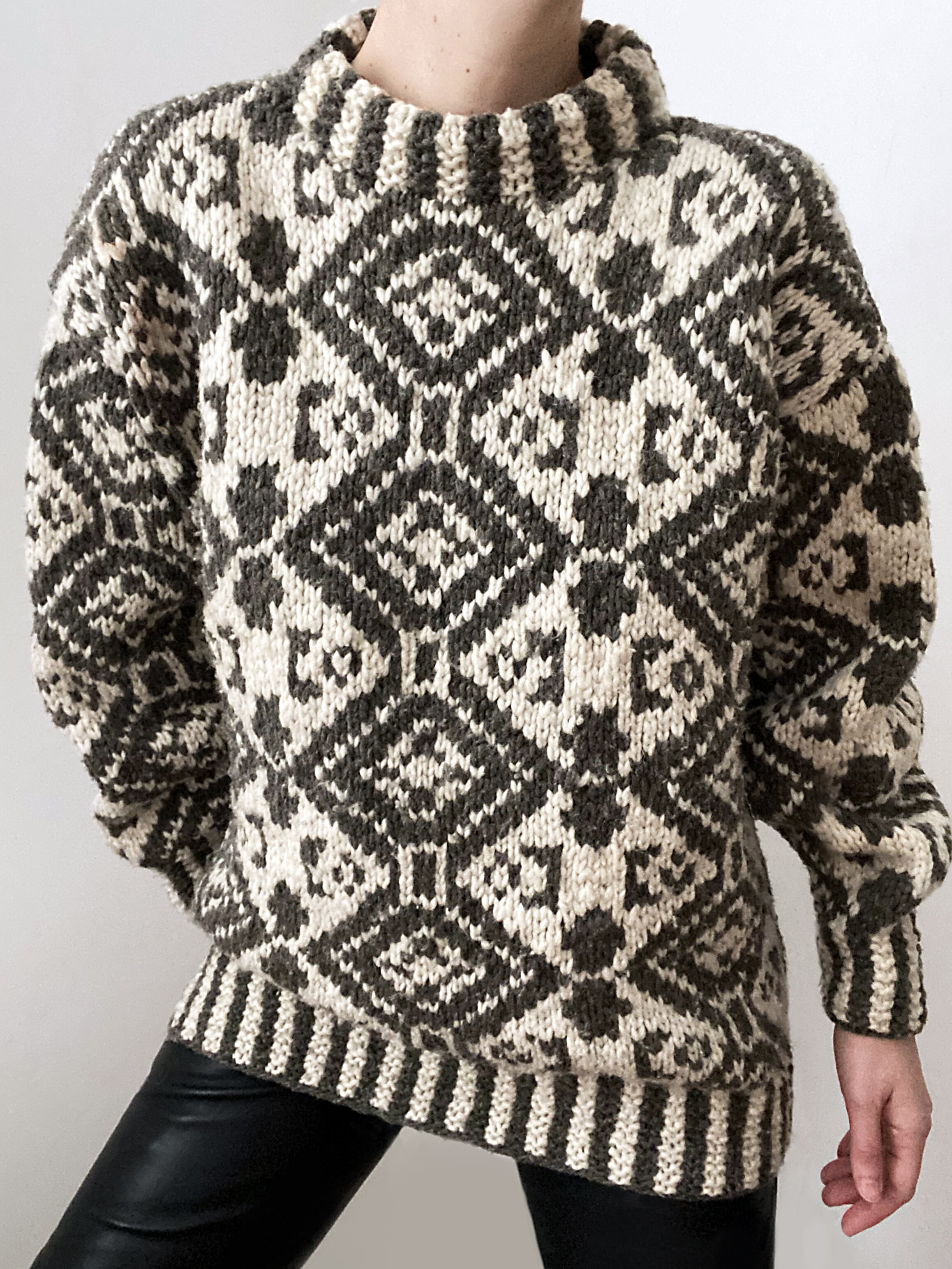 Absolutely Incredible Hand Knit Chunky Wool Fisherman Sweater