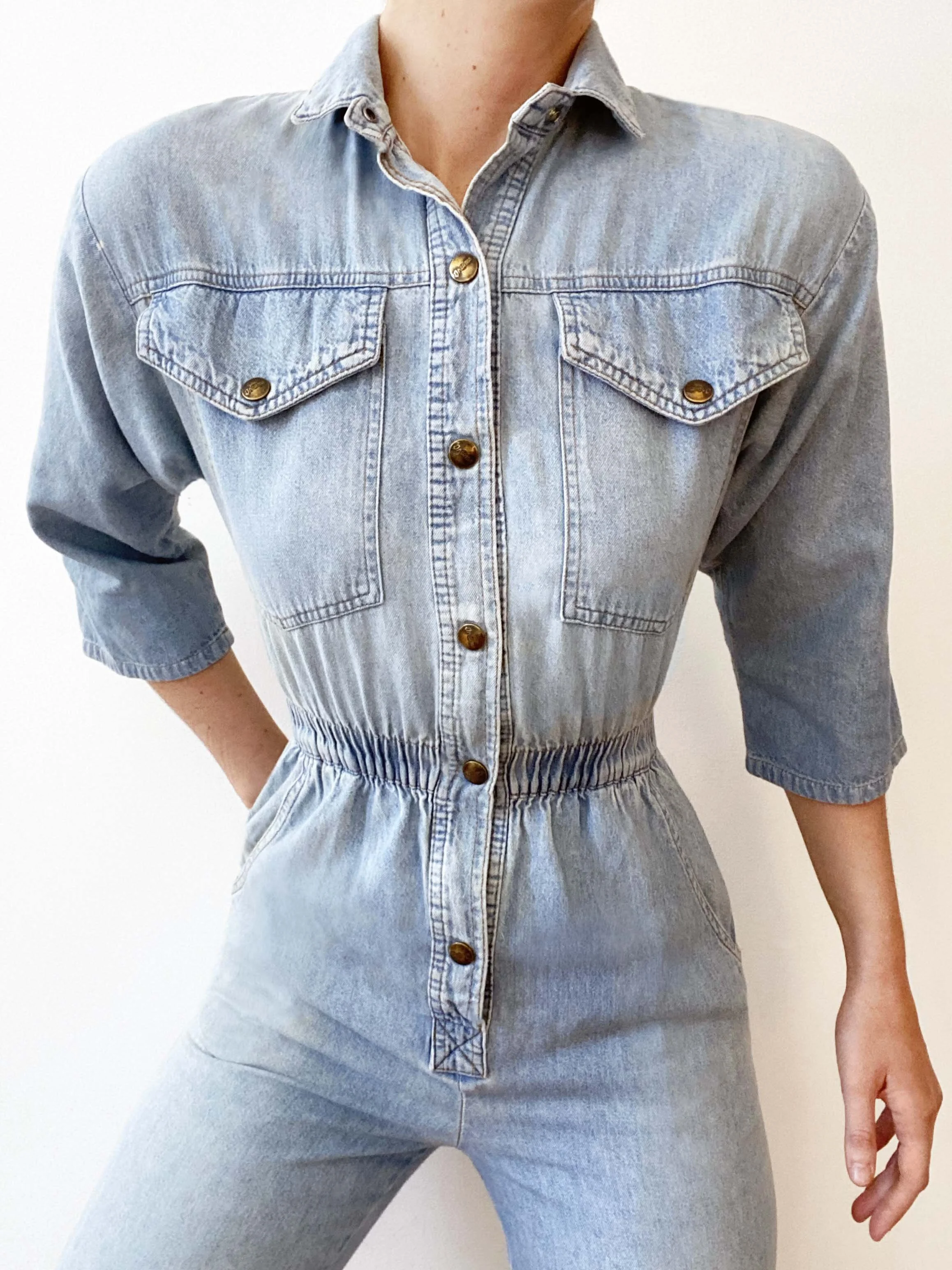 The Perfect Full Denim Cotton Jumpsuit