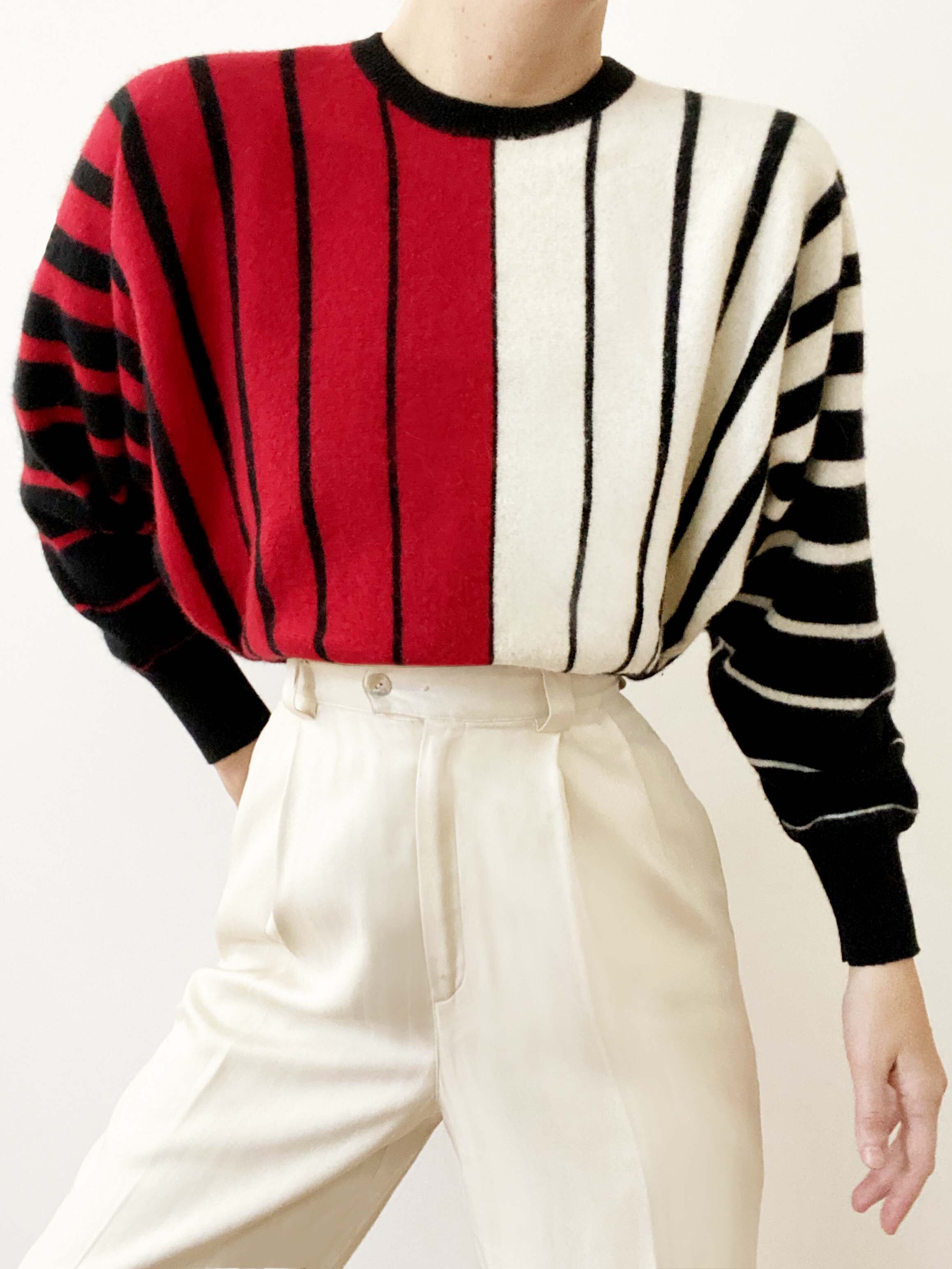 Stunning Bold And Cozy Dolman Sleeve Cashmere Angora Sweater