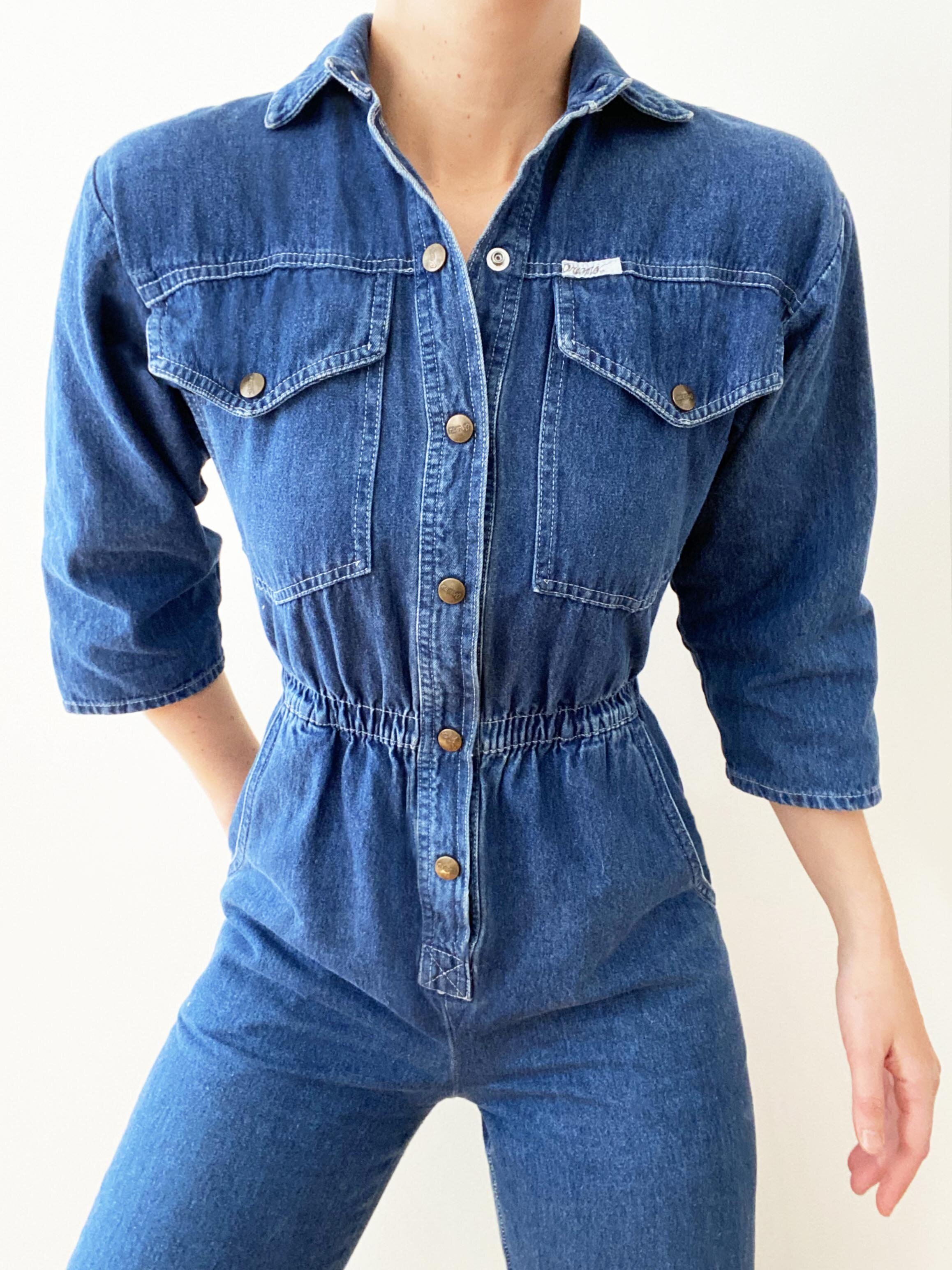 Incredible Pair Of Full Denim Cotton Coveralls 