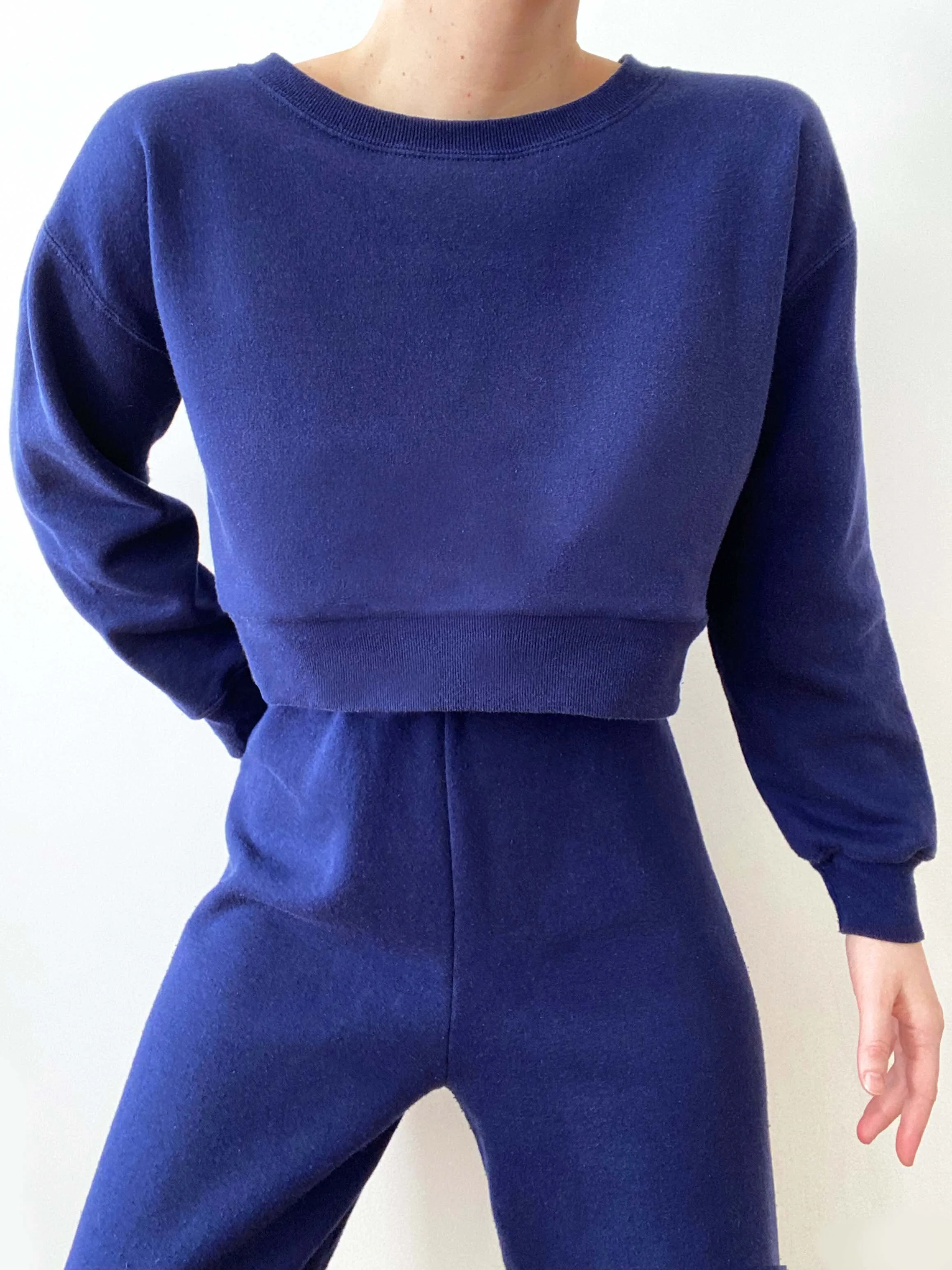 The Perfect Two Piece Vintage Cropped Sweatsuit