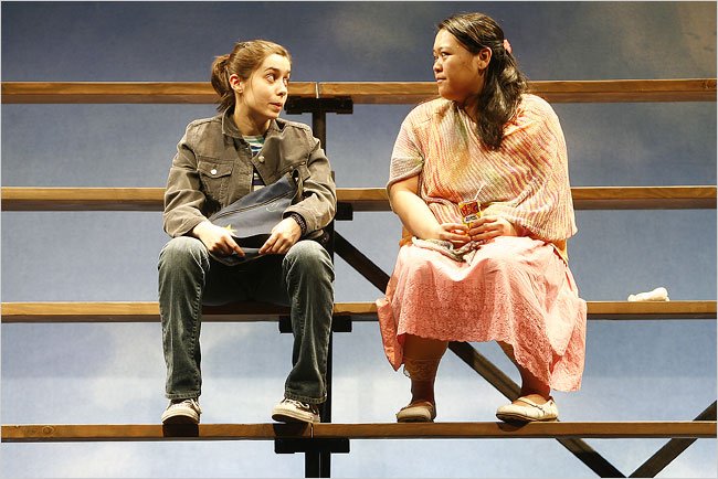 Cristin Milioti and Carmen Herlihy, crooked at WP Theater