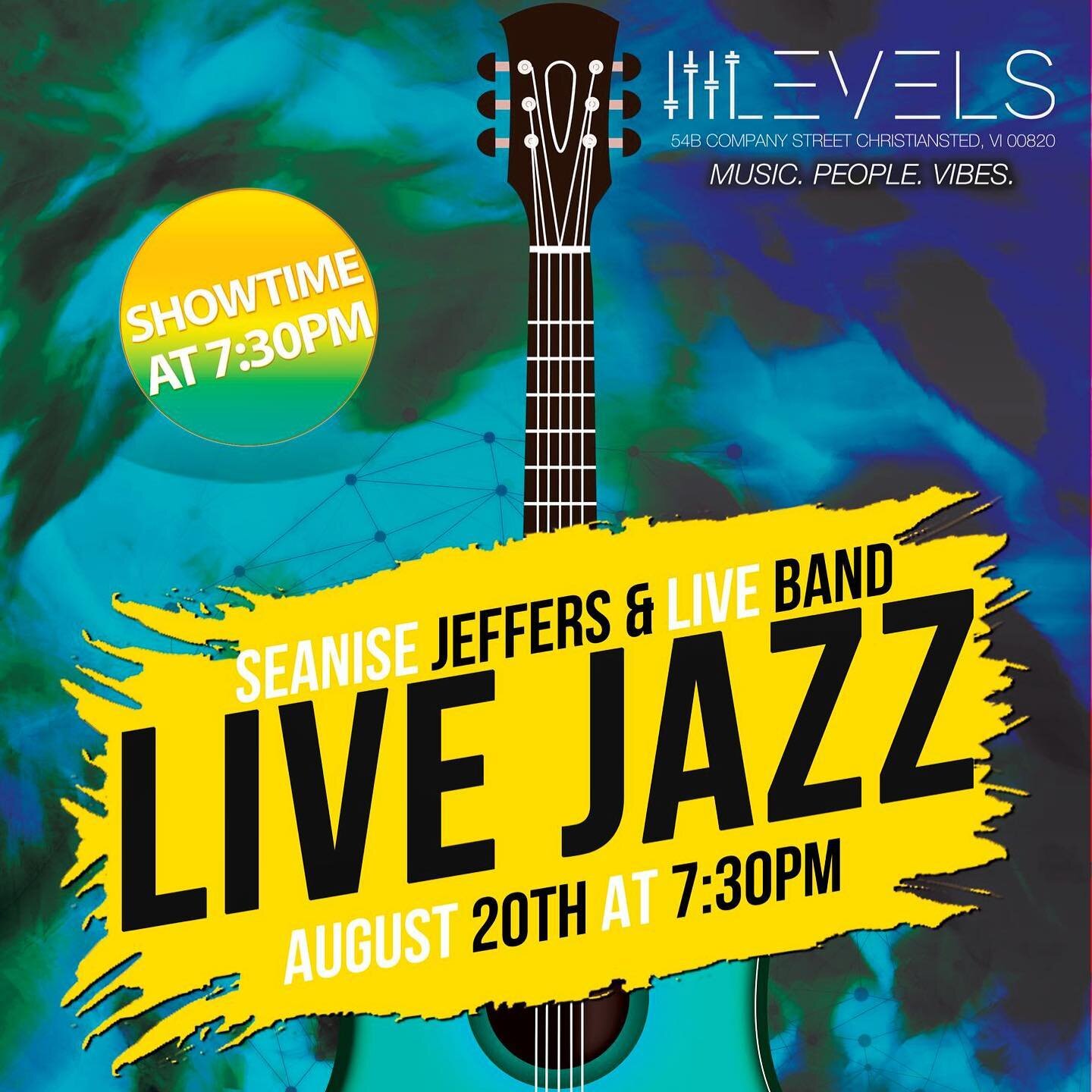 Saturday Aug 20 we have LIVE JAZZ! Come listen to the sweet sounds of @seanisemusic. No cover, show starts at 7:30pm. After jazz entertainment by DJ Vic of Y2K sounds!! 🎶🎤🎸