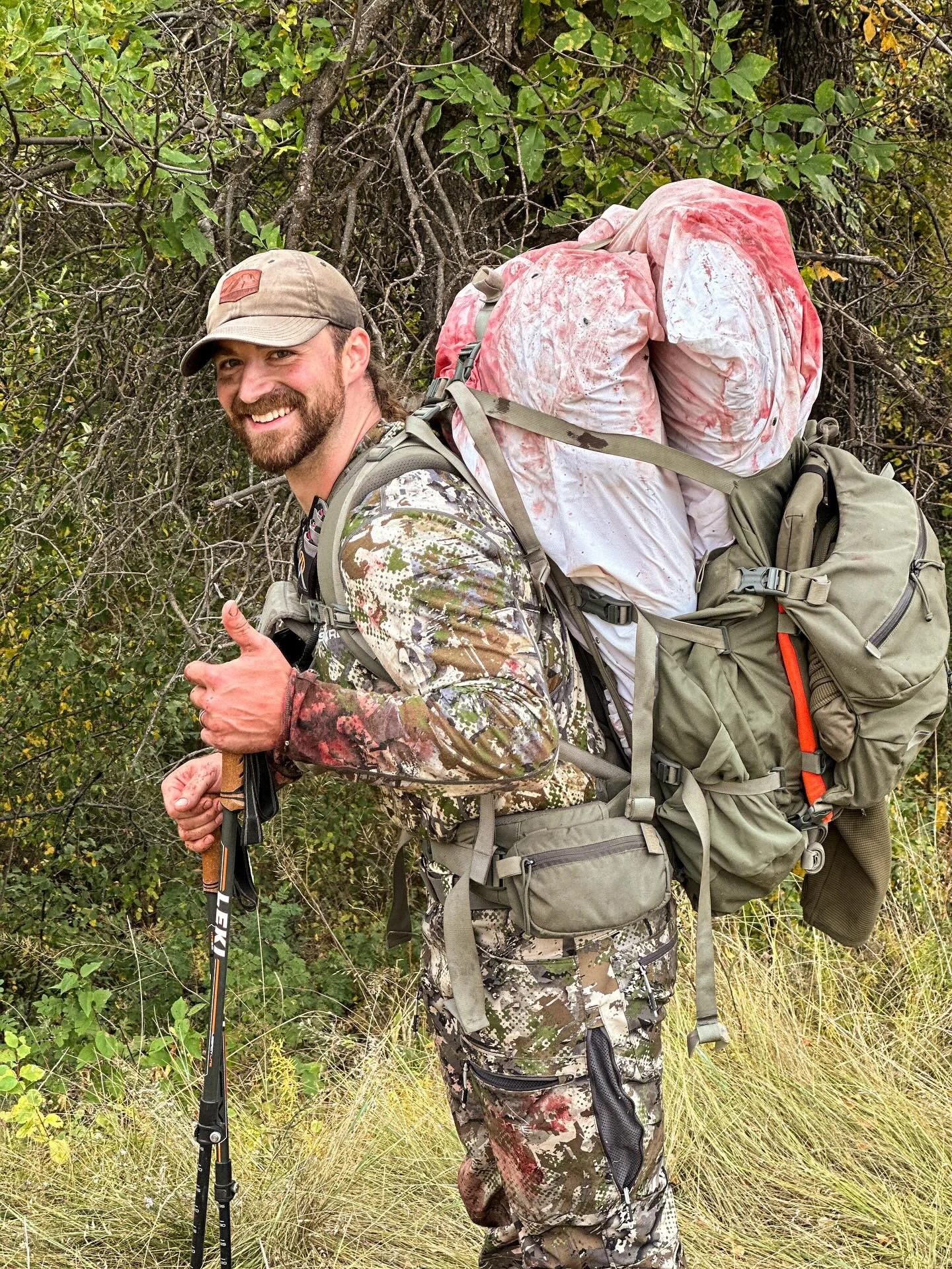 Lightweight Baby! 💪

After taking care of the bull, Chad wanted to see if we could get it out in one trip. I love a good challenge and so I said I&rsquo;d take both hind quarters. Collin ended up with both fronts and some meat, and then Chad had the