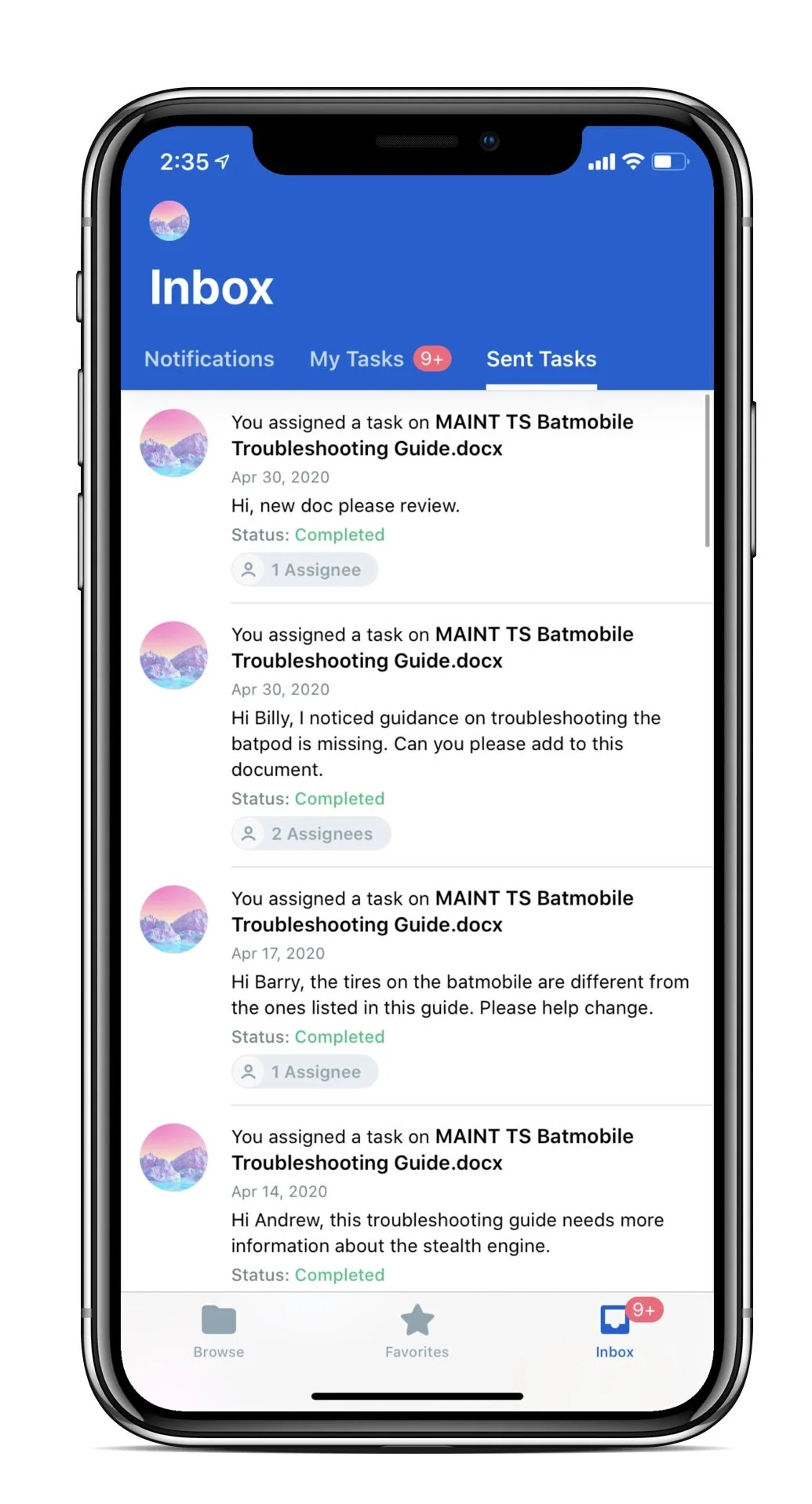 Screenshot showing mobile version of CMS.