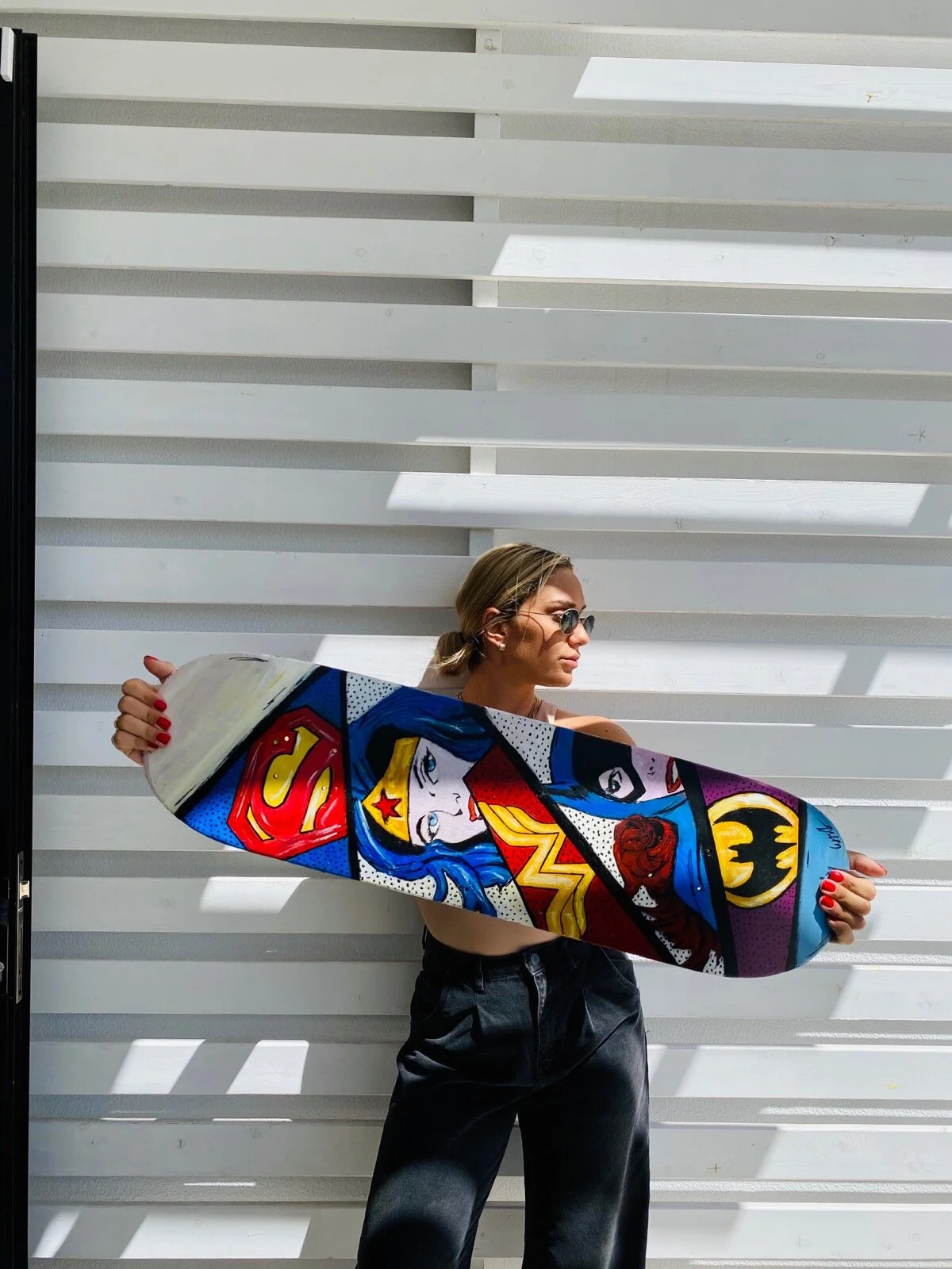 "SuperWomen" Skate Board - Acrylics on Wood