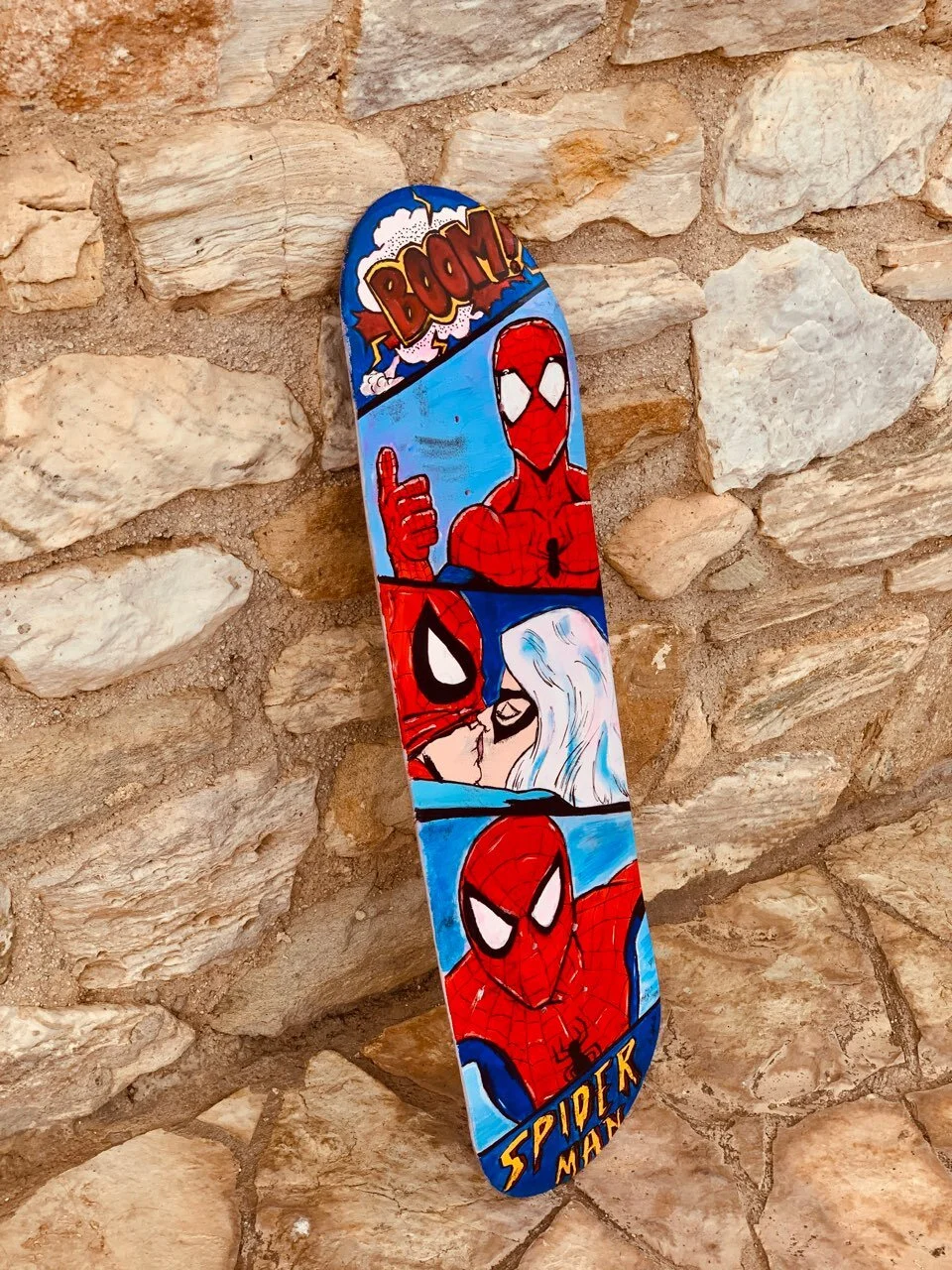 "Superman" Skate Board - Acrylics on Wood