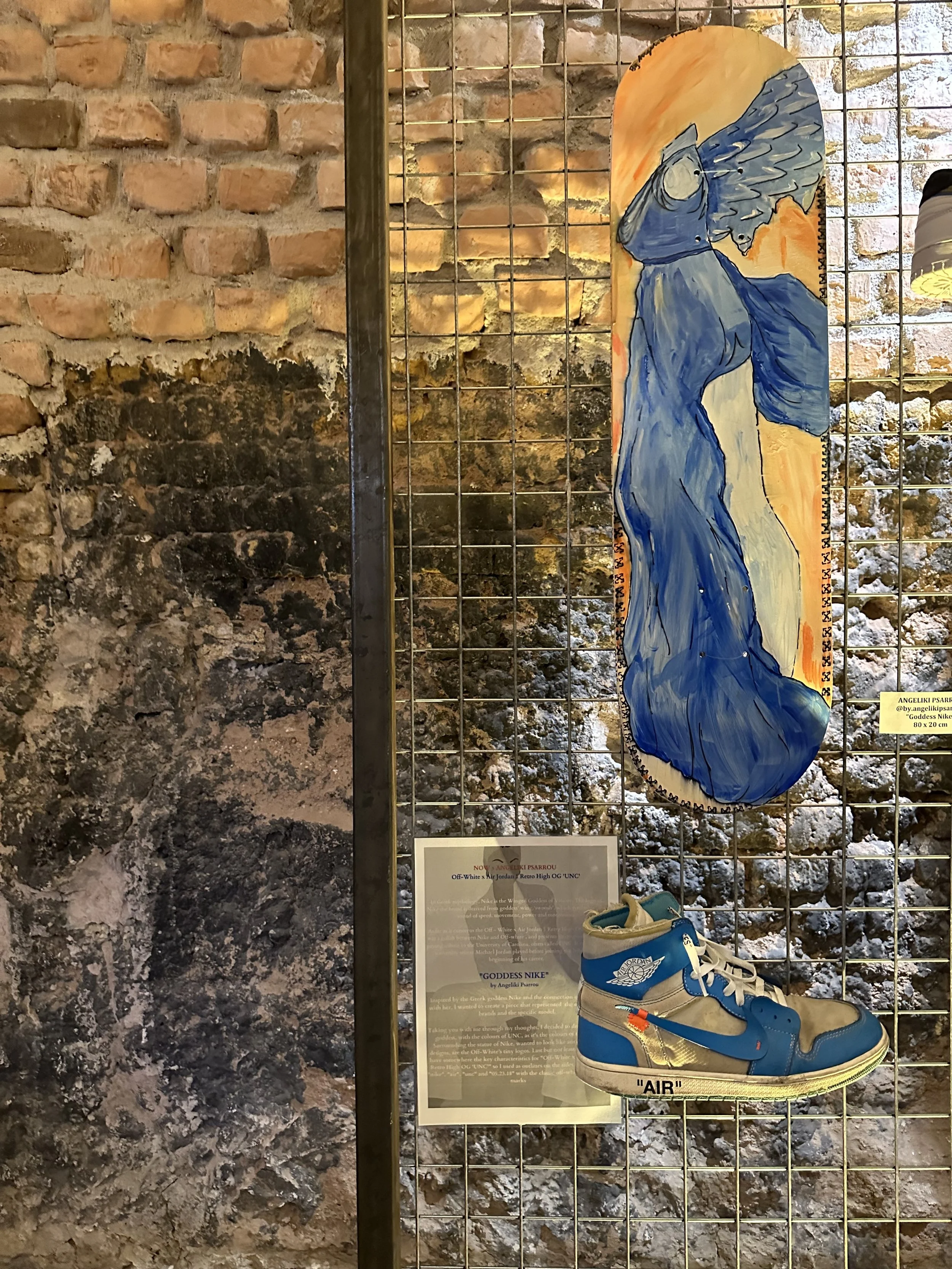 "Goddess Nike" Skate Board - Acrylics & Markers on Wood