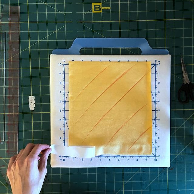 Allow the tape to cool before removing the paper strip.