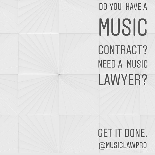 When offered a music contract, always best to have a music lawyer review it before you sign. Don&rsquo;t hurt your career with a bad contract. Get a lawyer that knows the music industry. Find out how: link in bio.