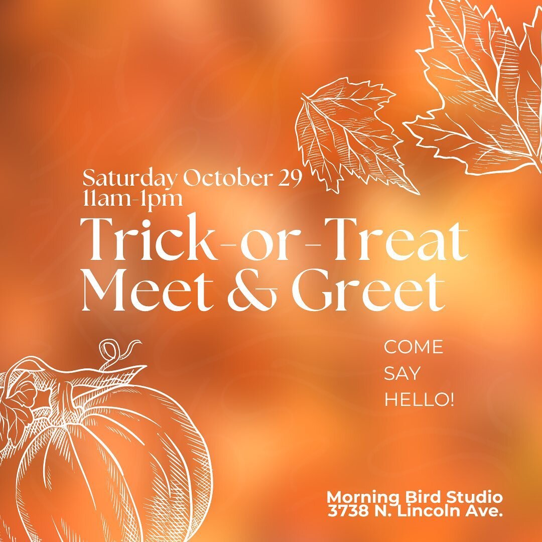 We are so excited to invite you all to our Trick-or-Treat Meet and Greet Open House THIS Saturday,10/29! 🙌Please stop by and grab yourself a coffee and chat with our awesome instructors. 

👏Super bonus👏We are offering a 20% off package discount to