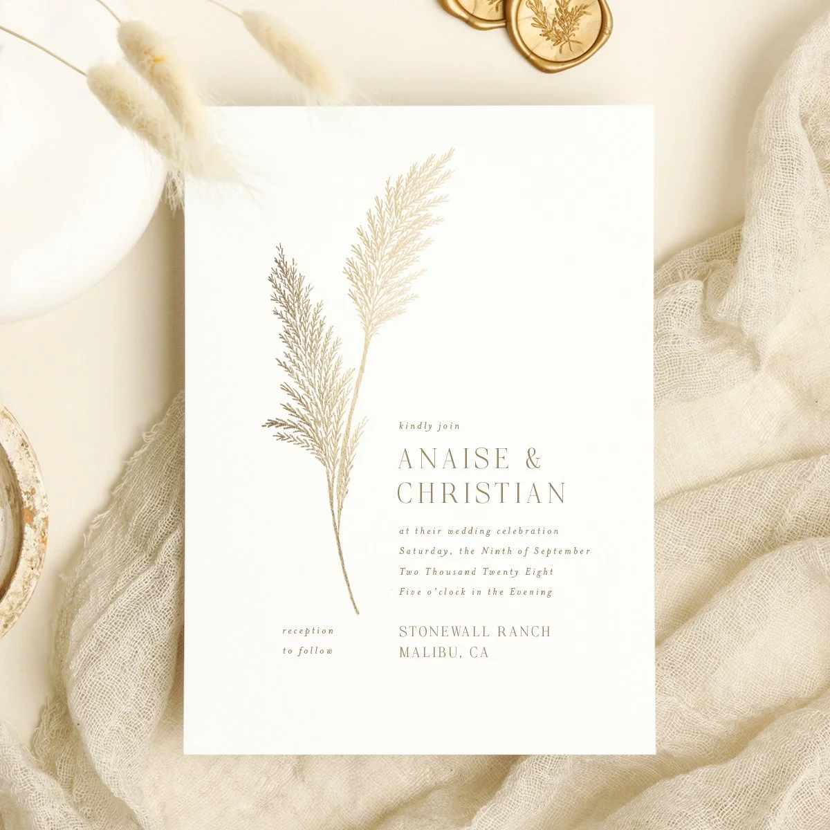 Boho Romance w/Rosemary wax seal