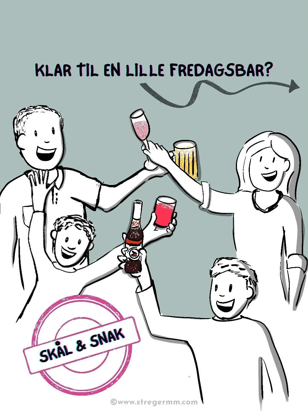 Klar til en lille fredagsbar?
Hjemme hos os er fredagsbaren næsten blevet et lille ritual.
Vi finder glassene frem, laver drinks – både til børn og voksne – og skåler weekenden i gang.
Det handler ikke om fancy d