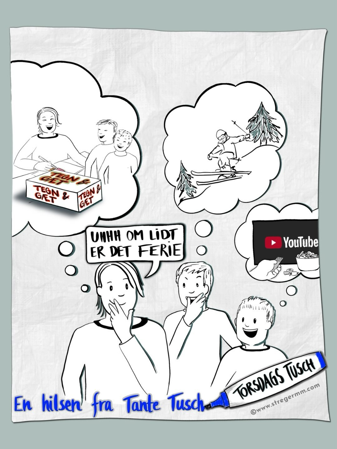 &ldquo;Uhhhhh&hellip; om lidt er det ferie&rdquo;
Og alligevel t&aelig;nker vi sj&aelig;ldent det samme. Selvom vi siger det samme. Eller gl&aelig;der os til den samme ferie.

Ferie kan se meget forskellig ud &ndash; alt efter hvem man sp&oslash;rger