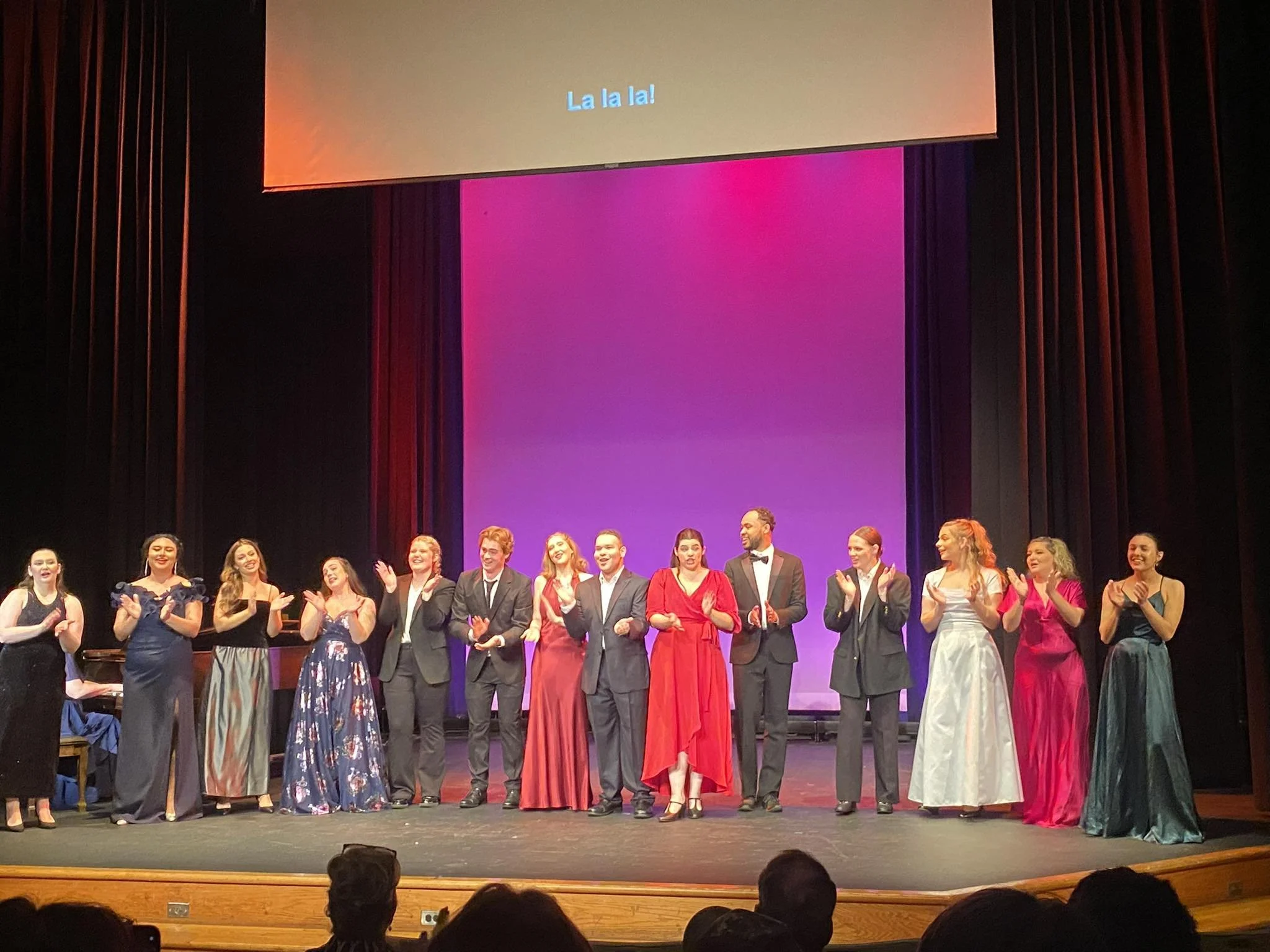 Company bow after a performance of Men I'm Not Married To, an opera by Lisa DeSpain and Rachel J. Peters, adapted from the text by Dorothy Parker.