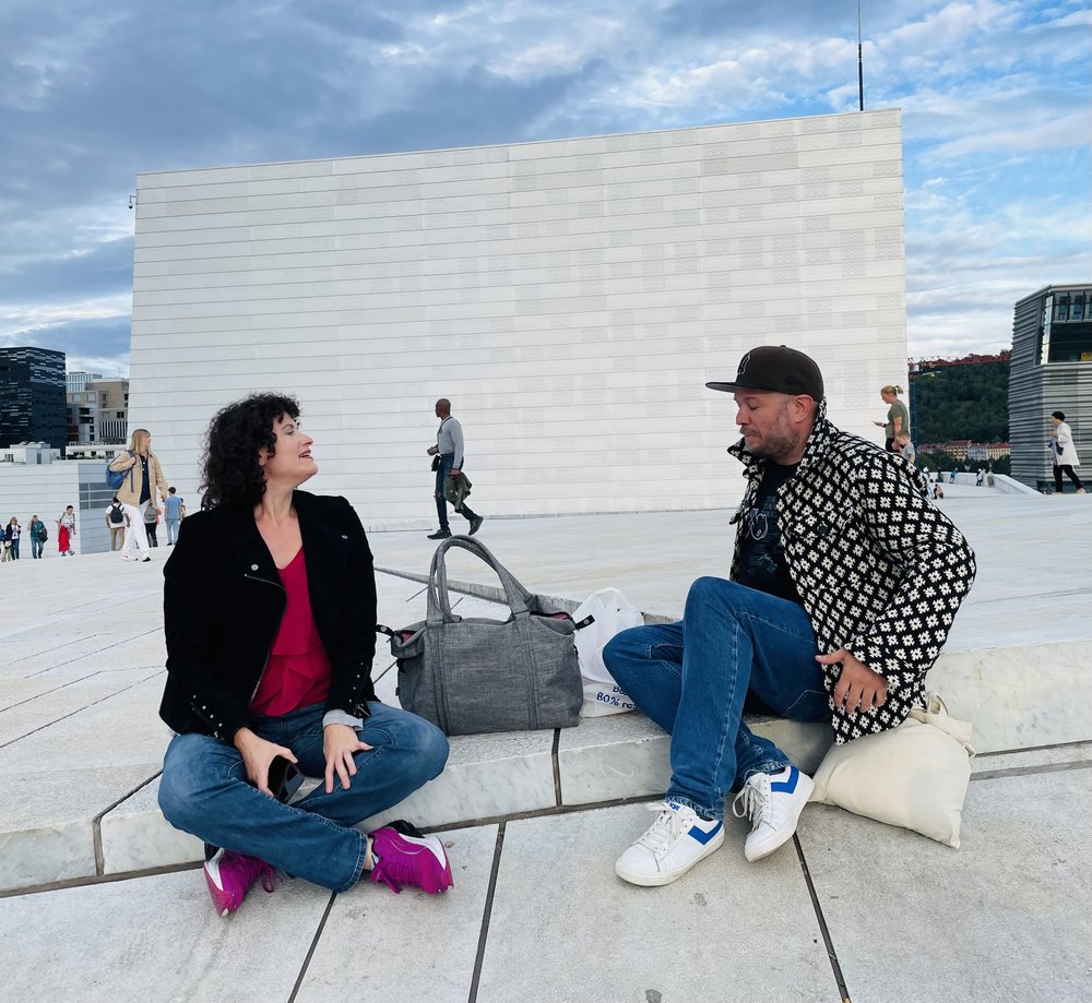 On top of the Oslo Opera House with Royce.