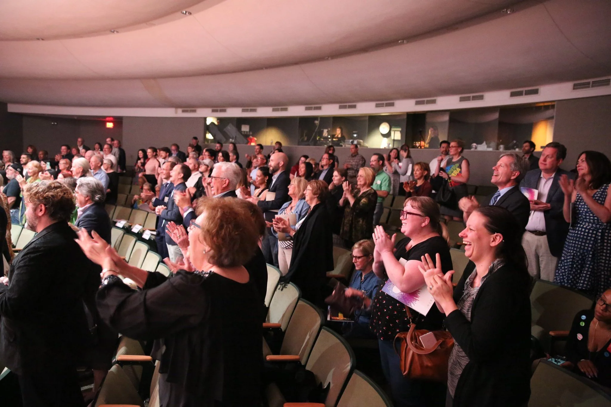 Audience ovation at a performance of Companionship, an opera by composer/librettist Rachel J. Peters, at Fort Worth Opera.