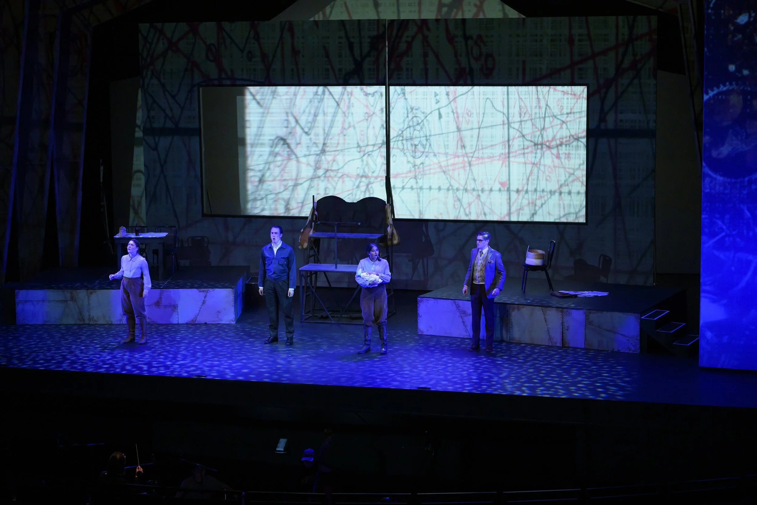 Scene from the Vanderbilt University production of Staggerwing, an opera by composer Lisa DeSpain and librettist Rachel J. Peters