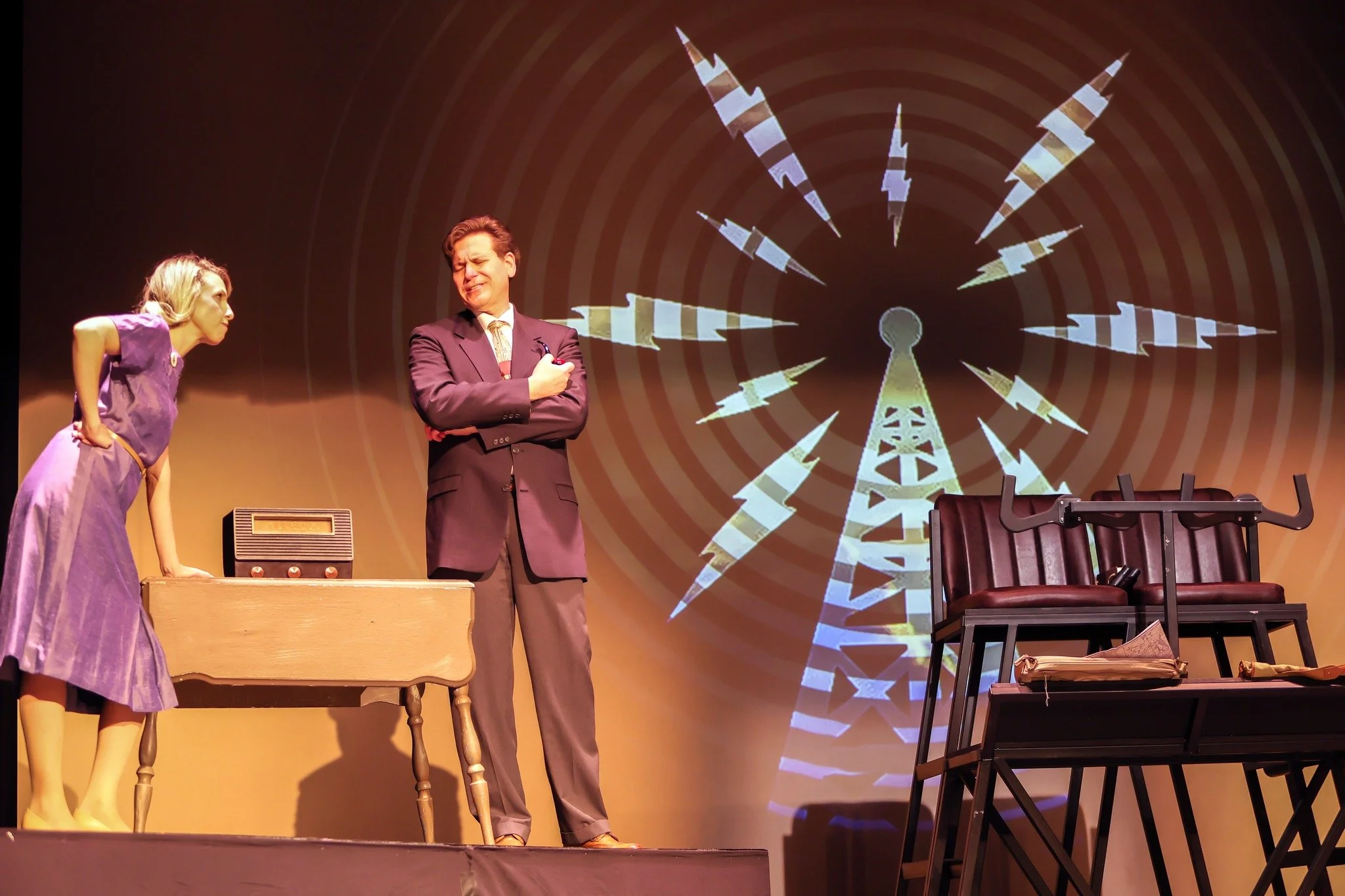 Scene from the Opera Kansas revival of Staggerwing, an opera by composer Lisa DeSpain and librettist Rachel J. Peters