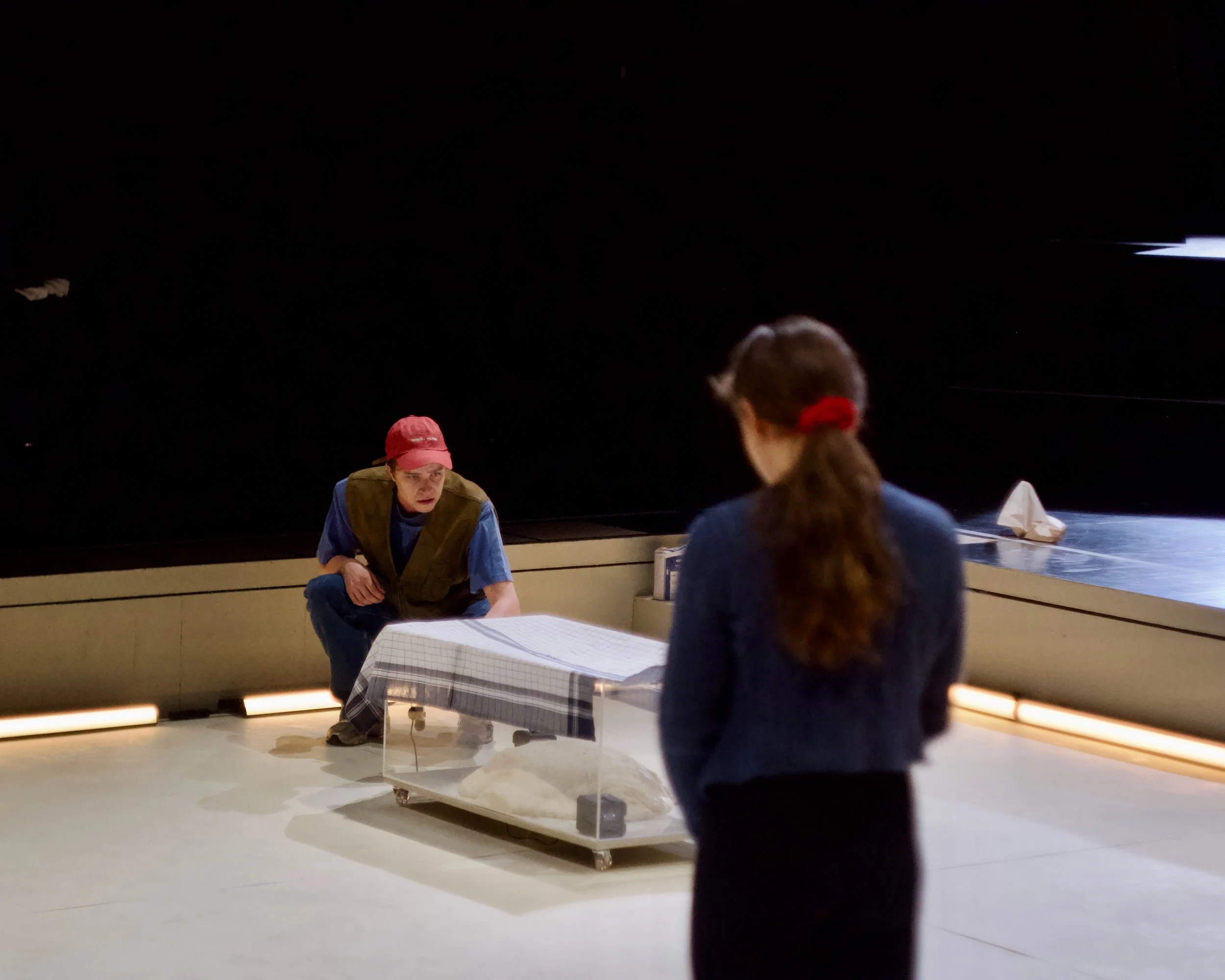 Scene from the MDW University of the Arts Vienna production of Companionship, an opera by composer/librettist Rachel J. Peters, adapted from the short story by Arthur Phillips