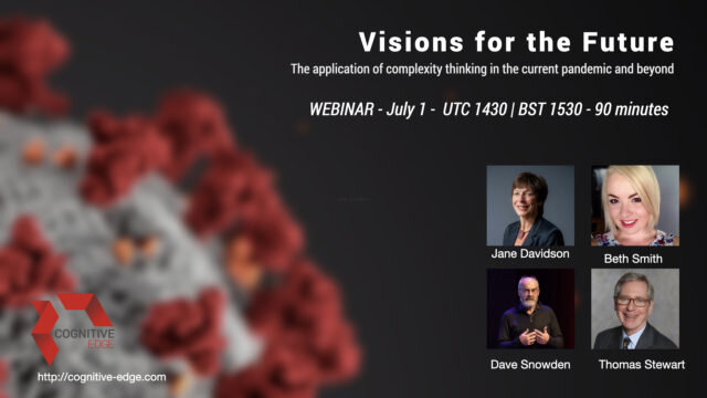 SenseMaker: Visions for the Future - The application of complexity thinking in the current pandemic and beyond