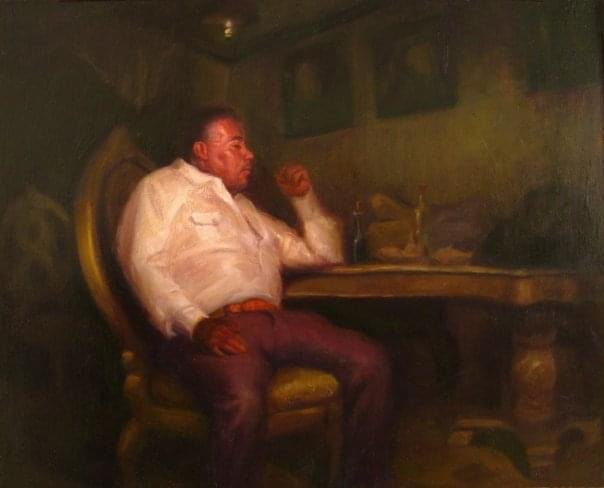 EL JEFE
2006, Oil on Panel
16 x 20 in. 
Edgar Silva Art