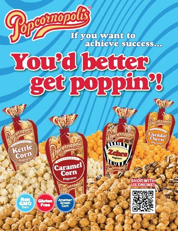 Fall 2026 Popcornopolis fundraising brochure