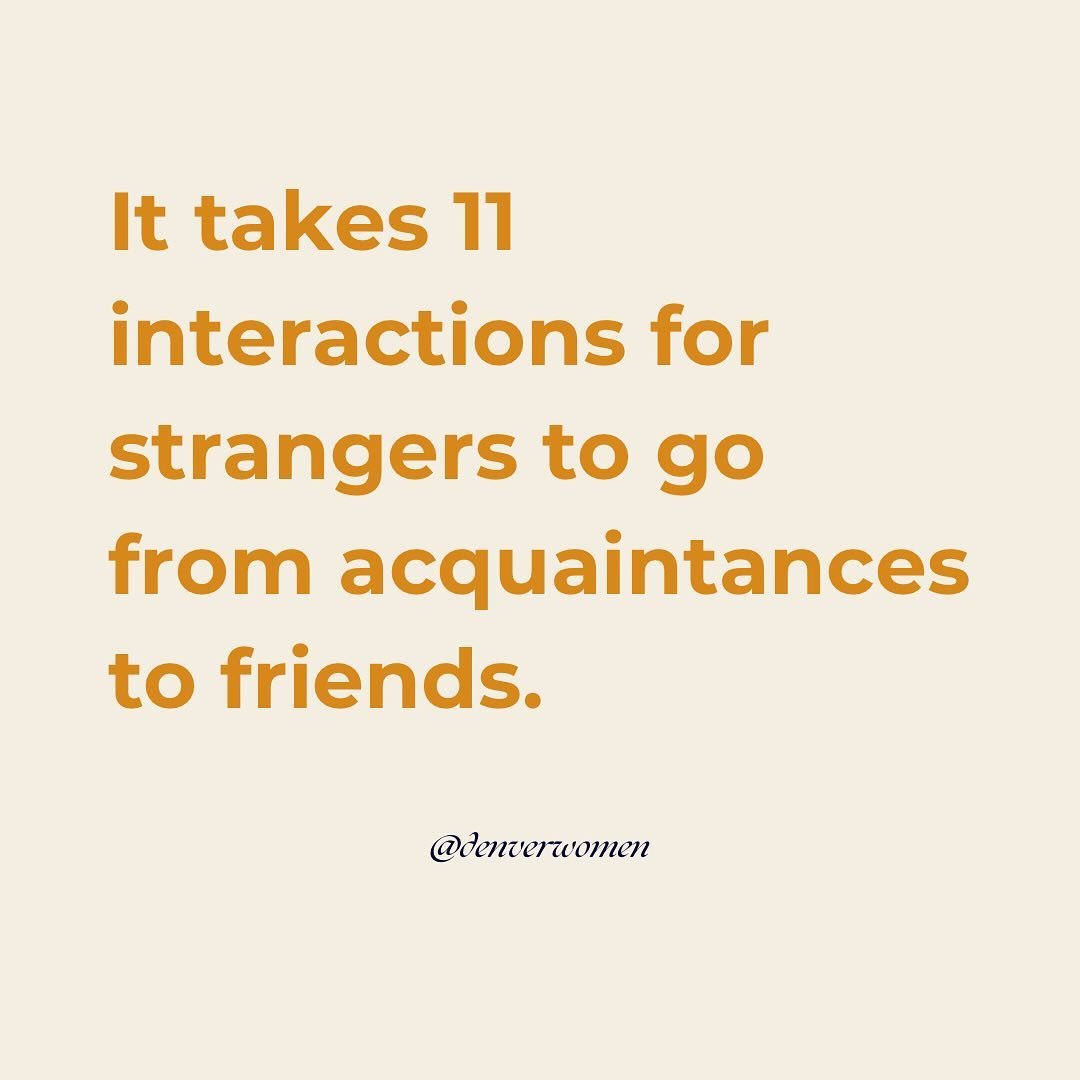 Building a new friendship is like starting a new workout. You have to be consistent, expect it to take some time, and (most importantly) you need to show up. But the reward is huge ✨. 

#denverfriendship #denverwomen #thingstodoindenver #community #f