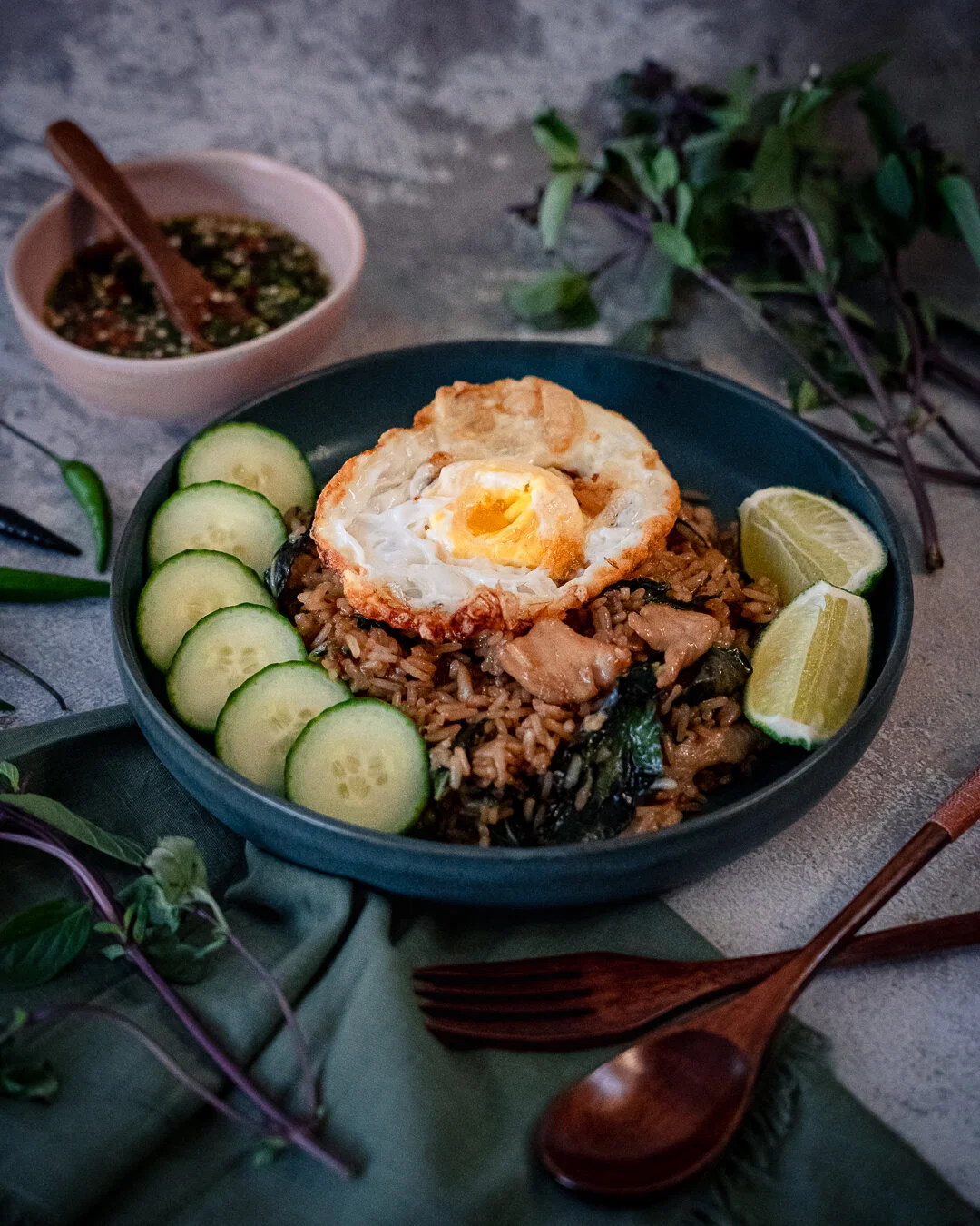 Thai Spicy Basil Fried Rice Khao Pad Kaphrao — The Spice Odyssey