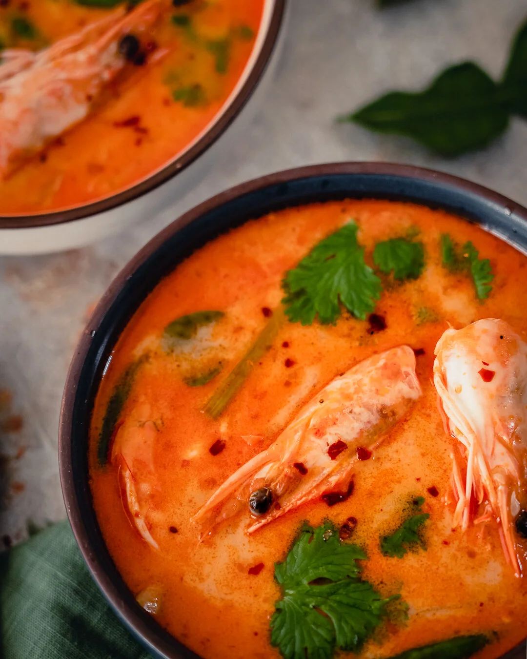 Tom Yum Goong Nam Khon Thai Soup Creamy Hot & Sour Soup with Shrimp